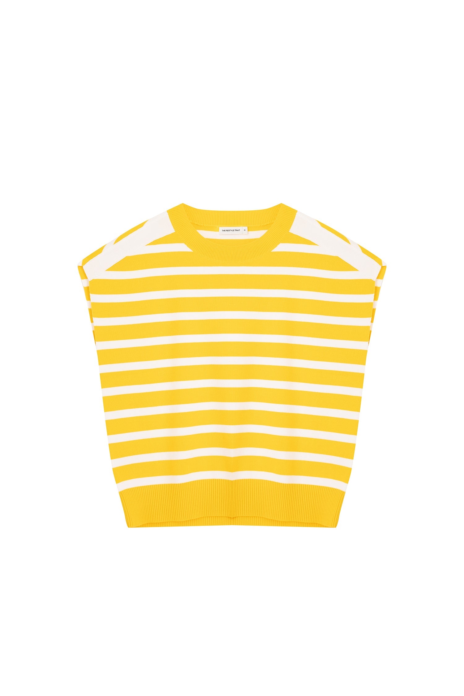 Knitted Striped Top - Canary