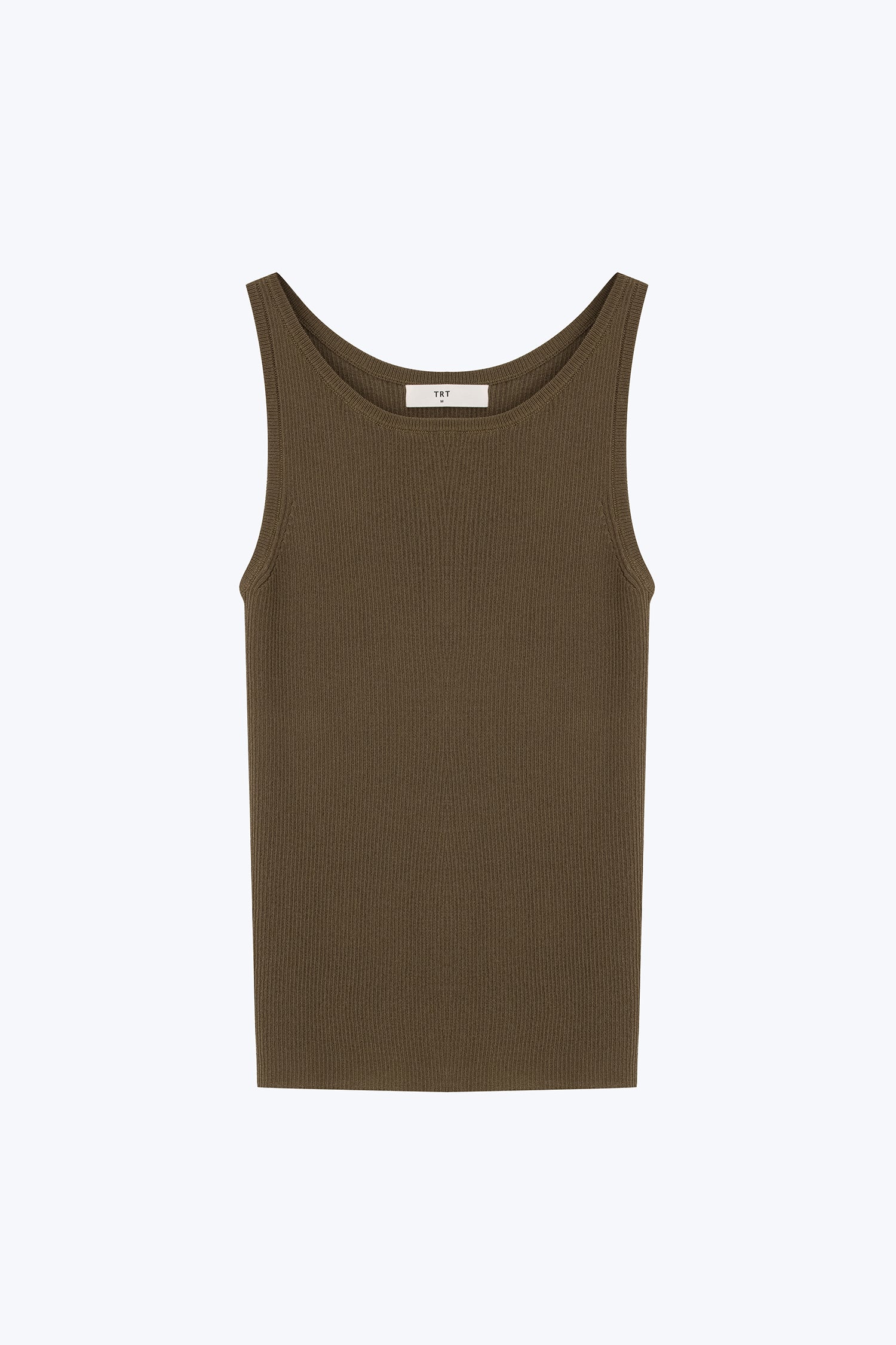 Knitted Ribbed Camisole - Army Green