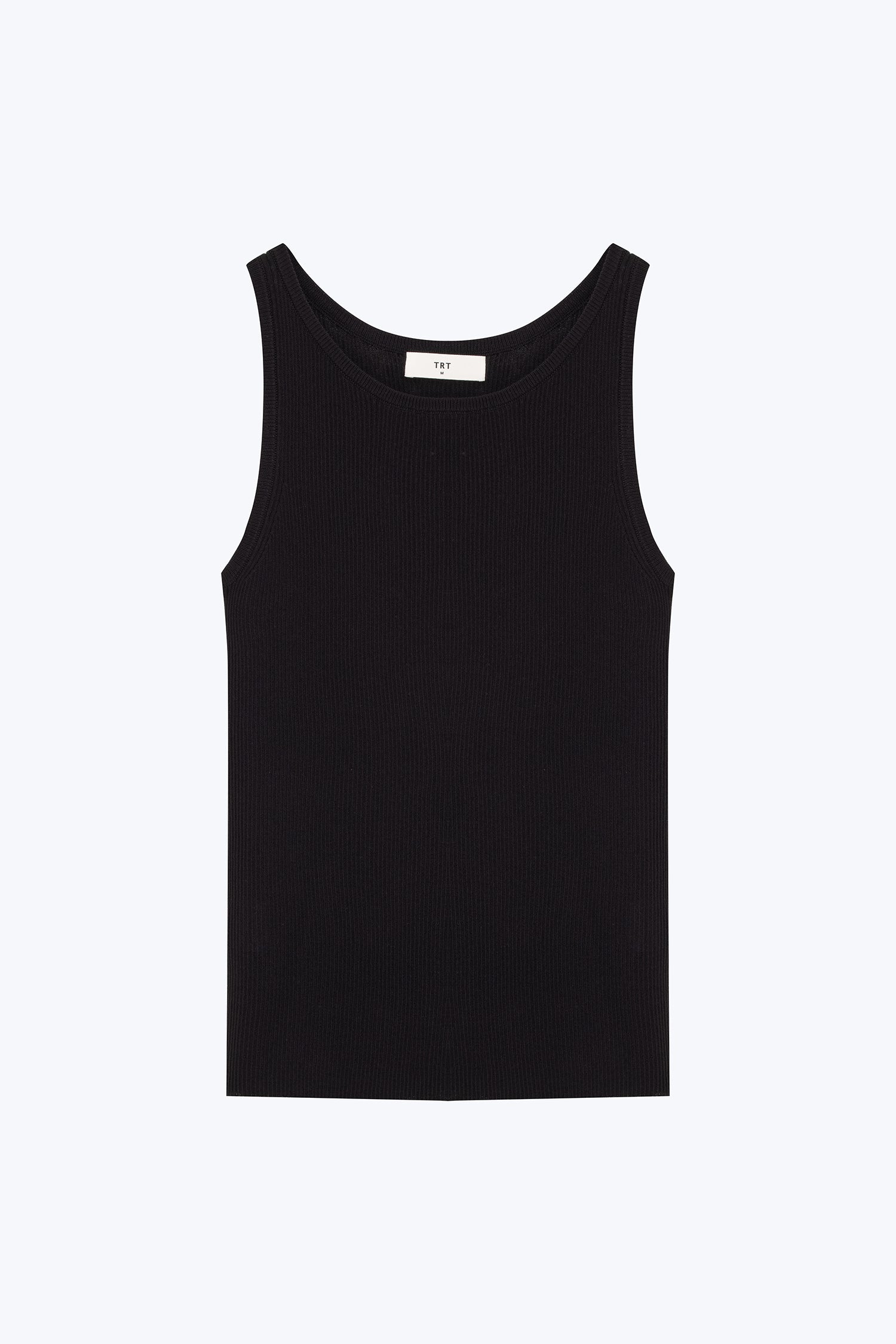 Knitted Ribbed Camisole - Black