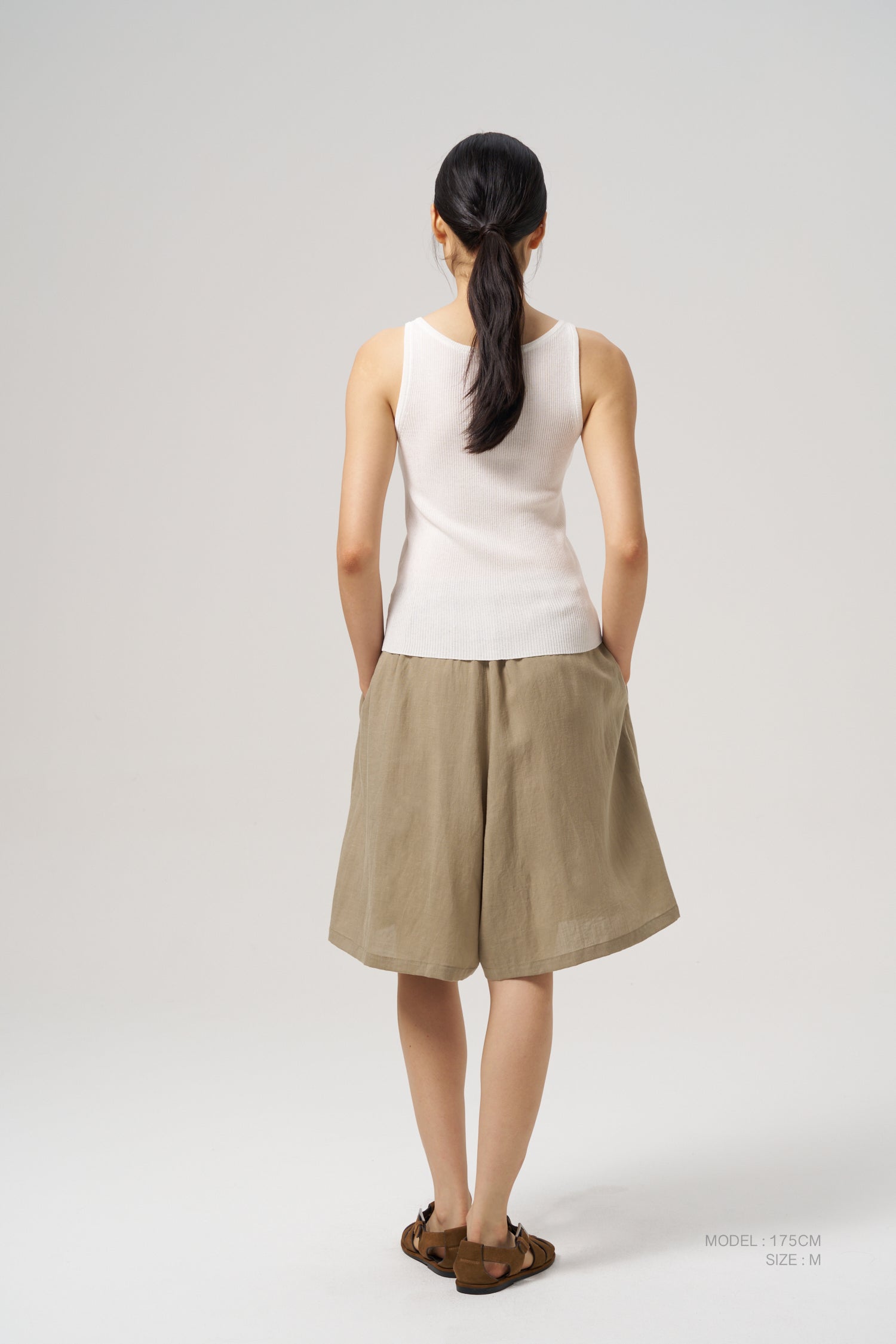 Knitted Ribbed Camisole - Cream