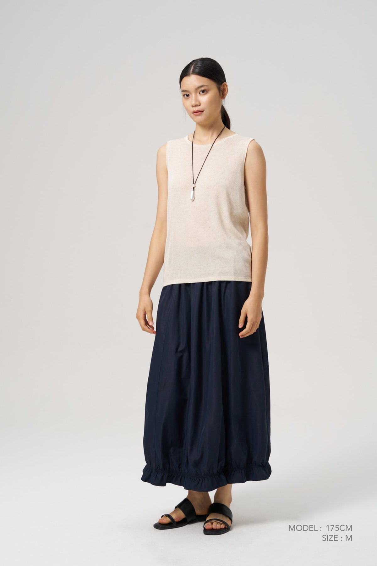 Knitted Sleeveless Top - Ecru