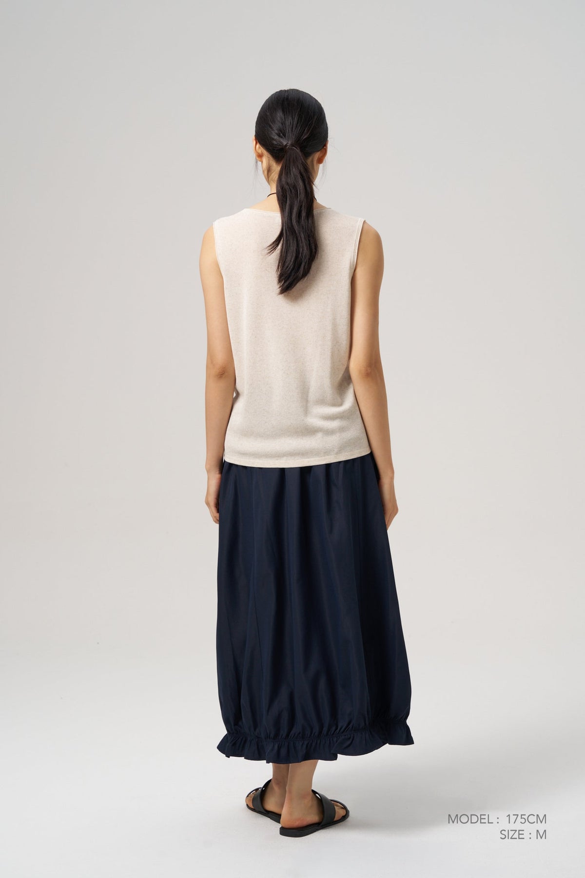 Knitted Sleeveless Top - Ecru