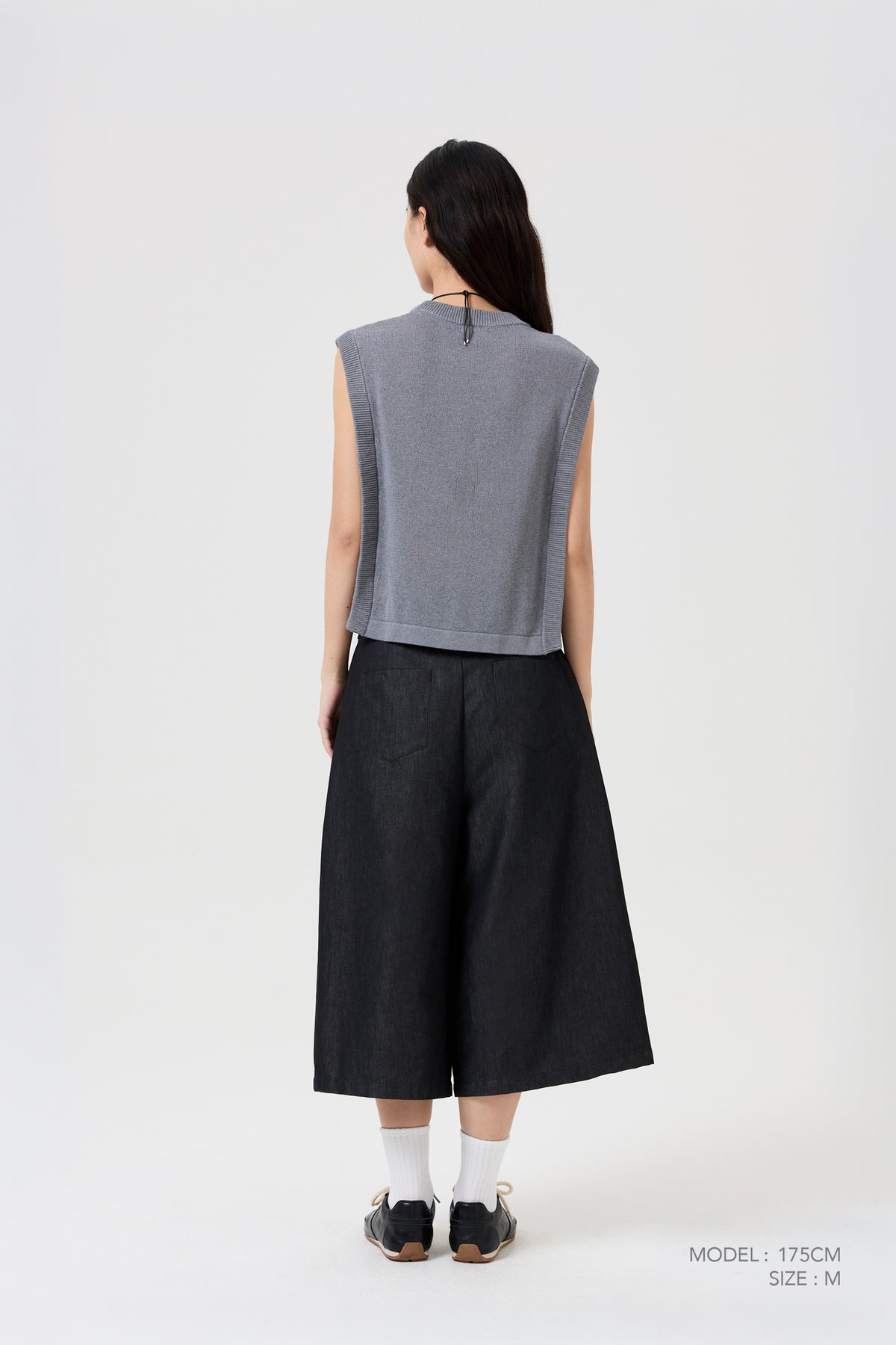 Knitted Sleeveless Top - Hue Grey