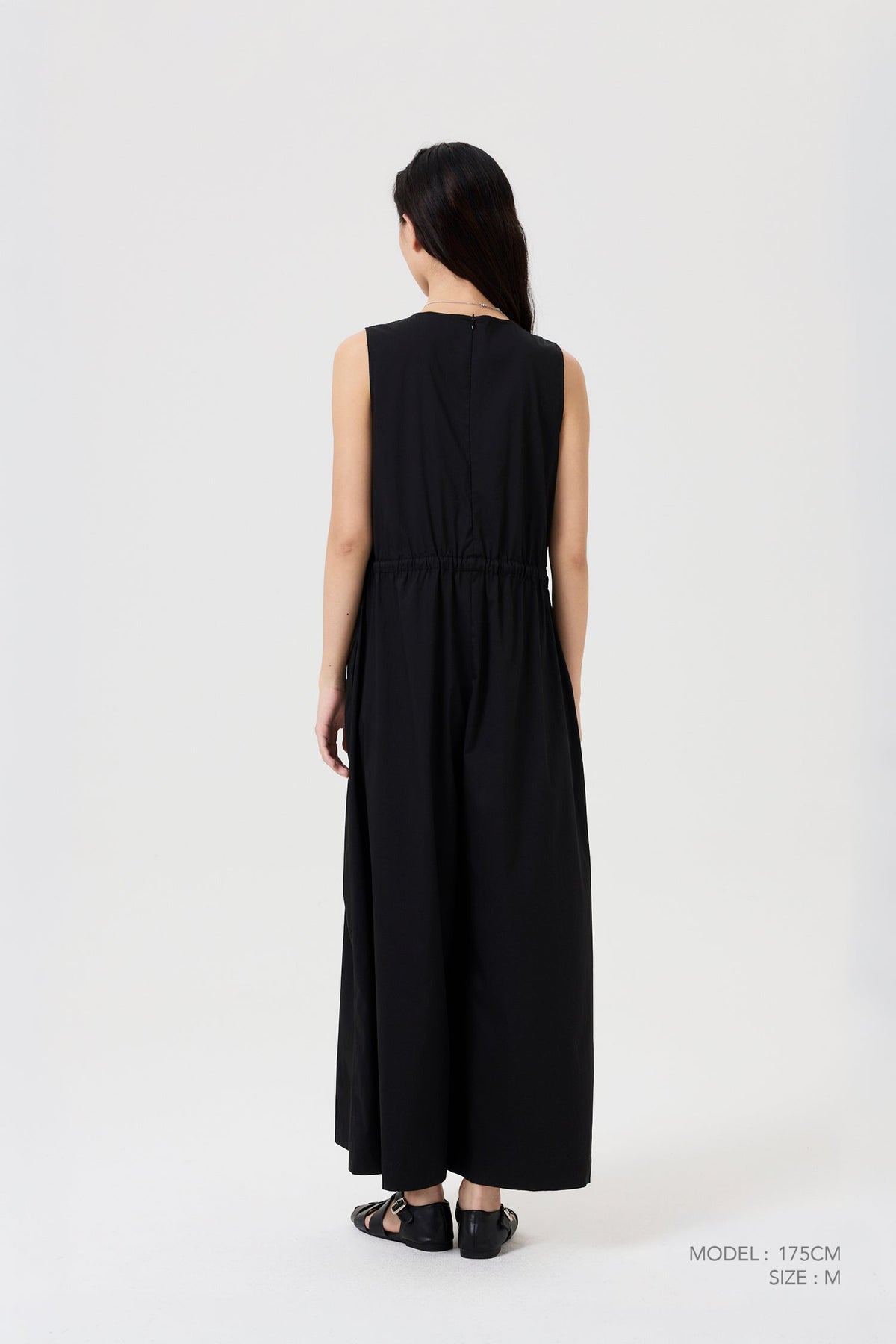 Drawstring Jumpsuit - Black