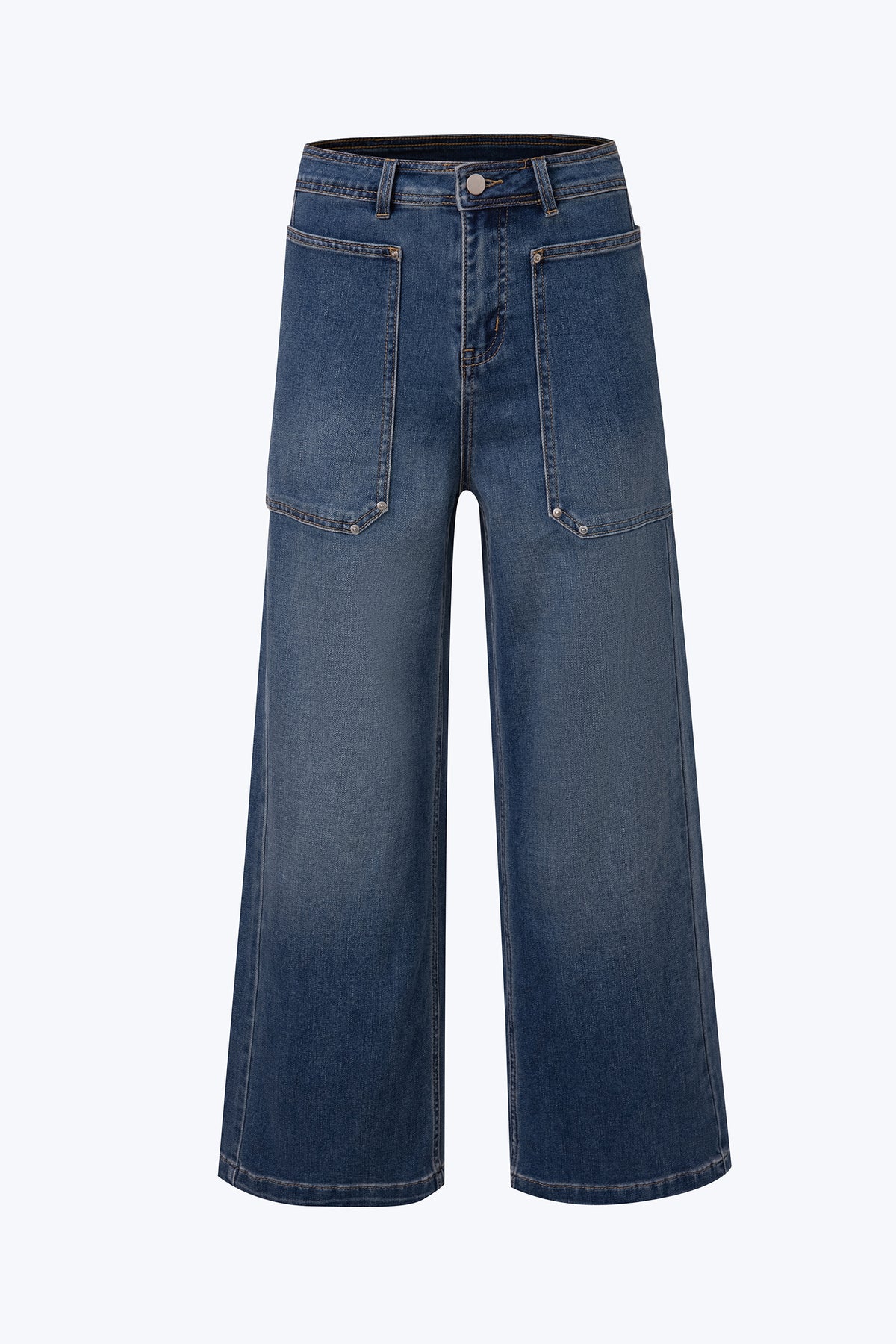 Denim High Waisted Jeans - Denim