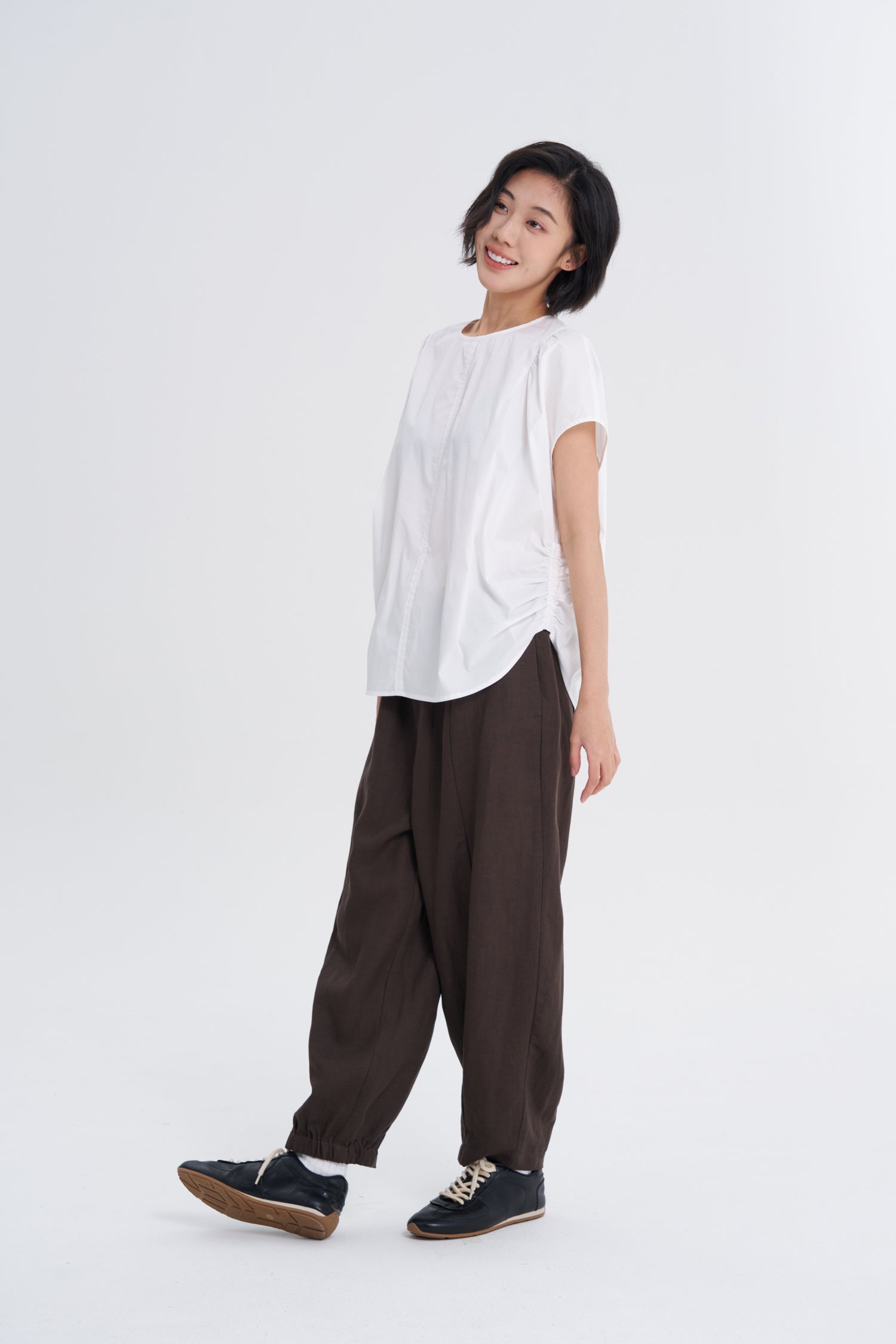 Drawstring Pants - Brown