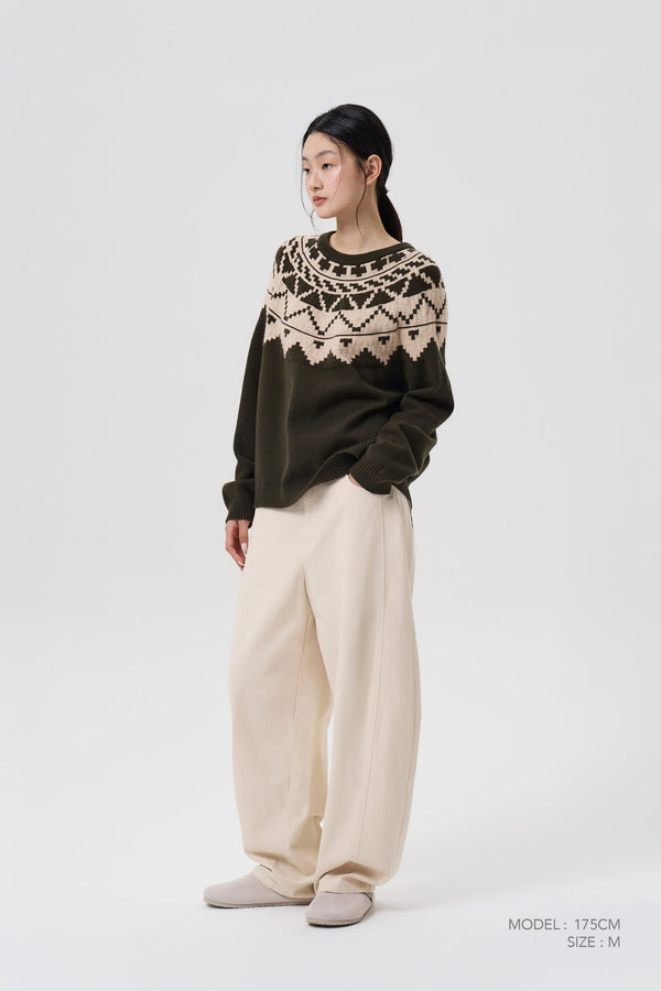 Barrel Trousers - Beige