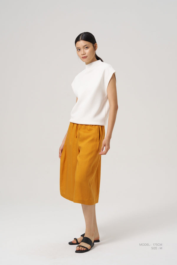 Drawstring Culottes - Pumpkin