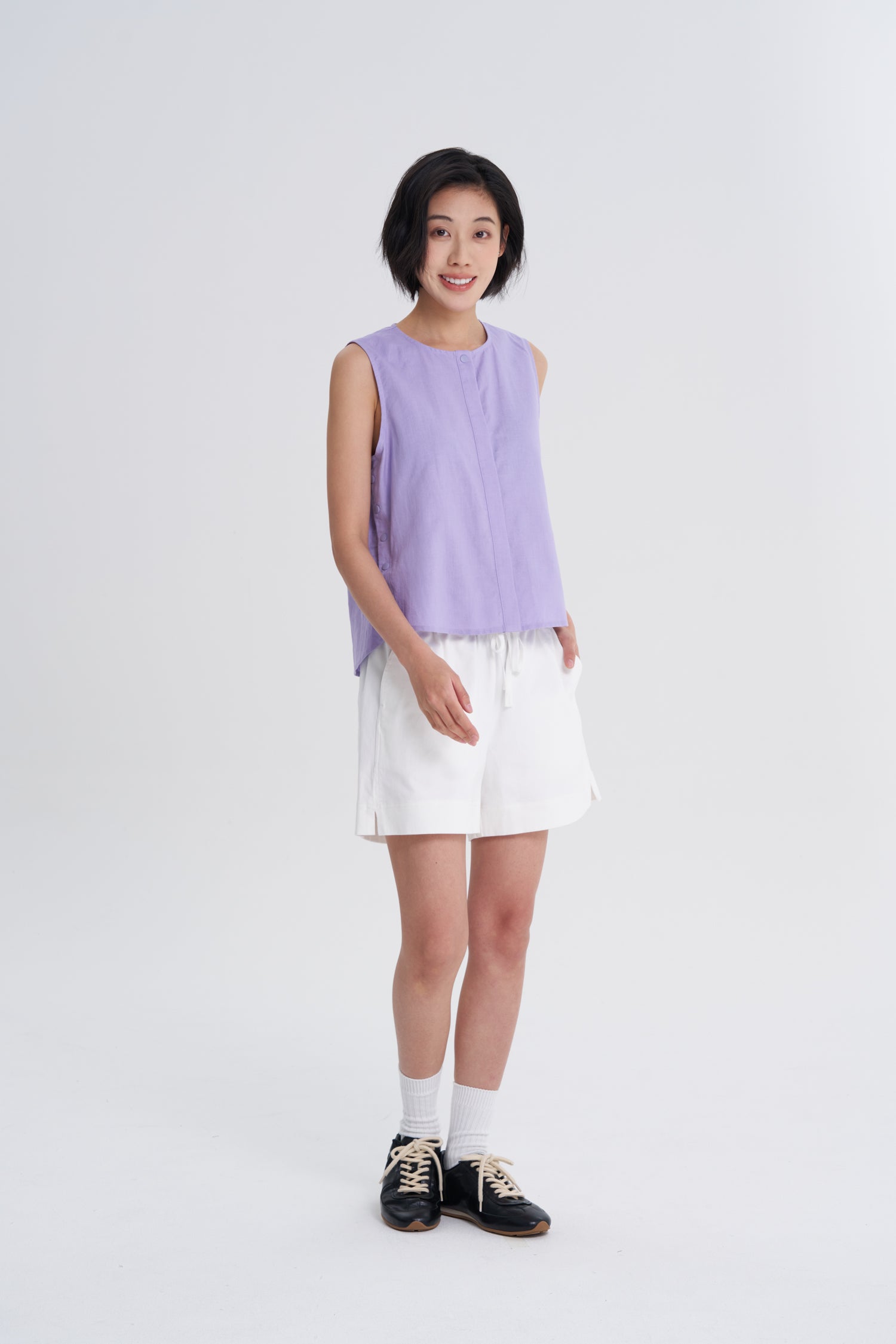 Pull-Up Shorts - Cream
