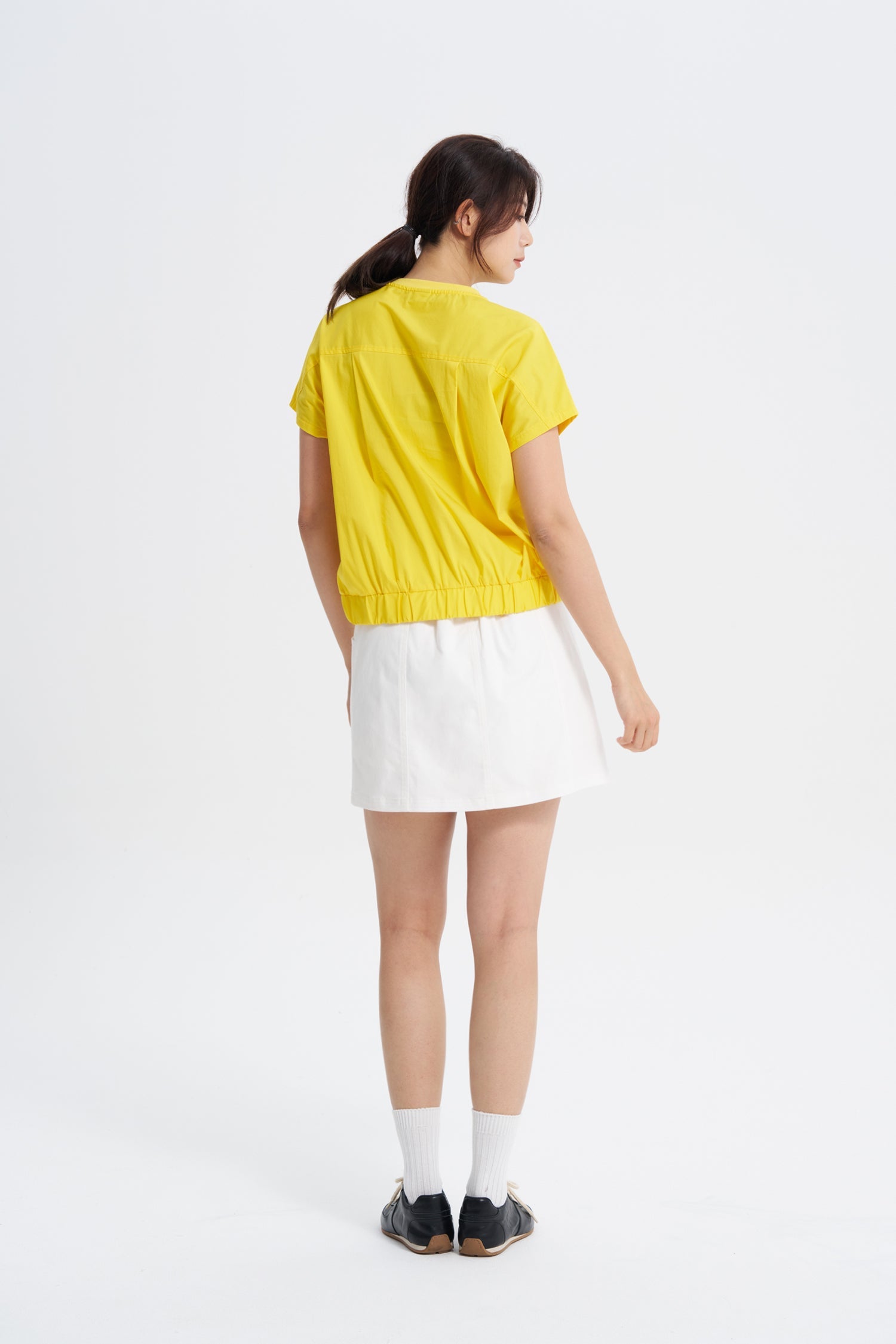 Gathered Skorts - Cream