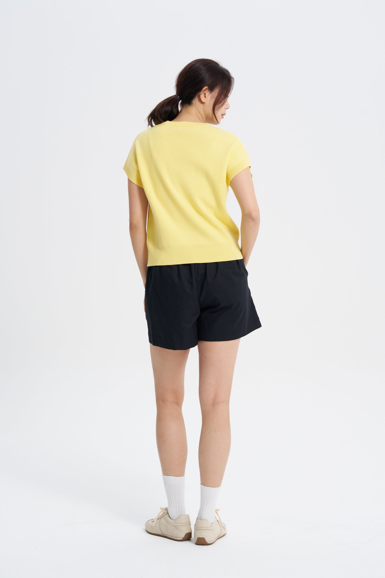 Pleated Shorts - Black