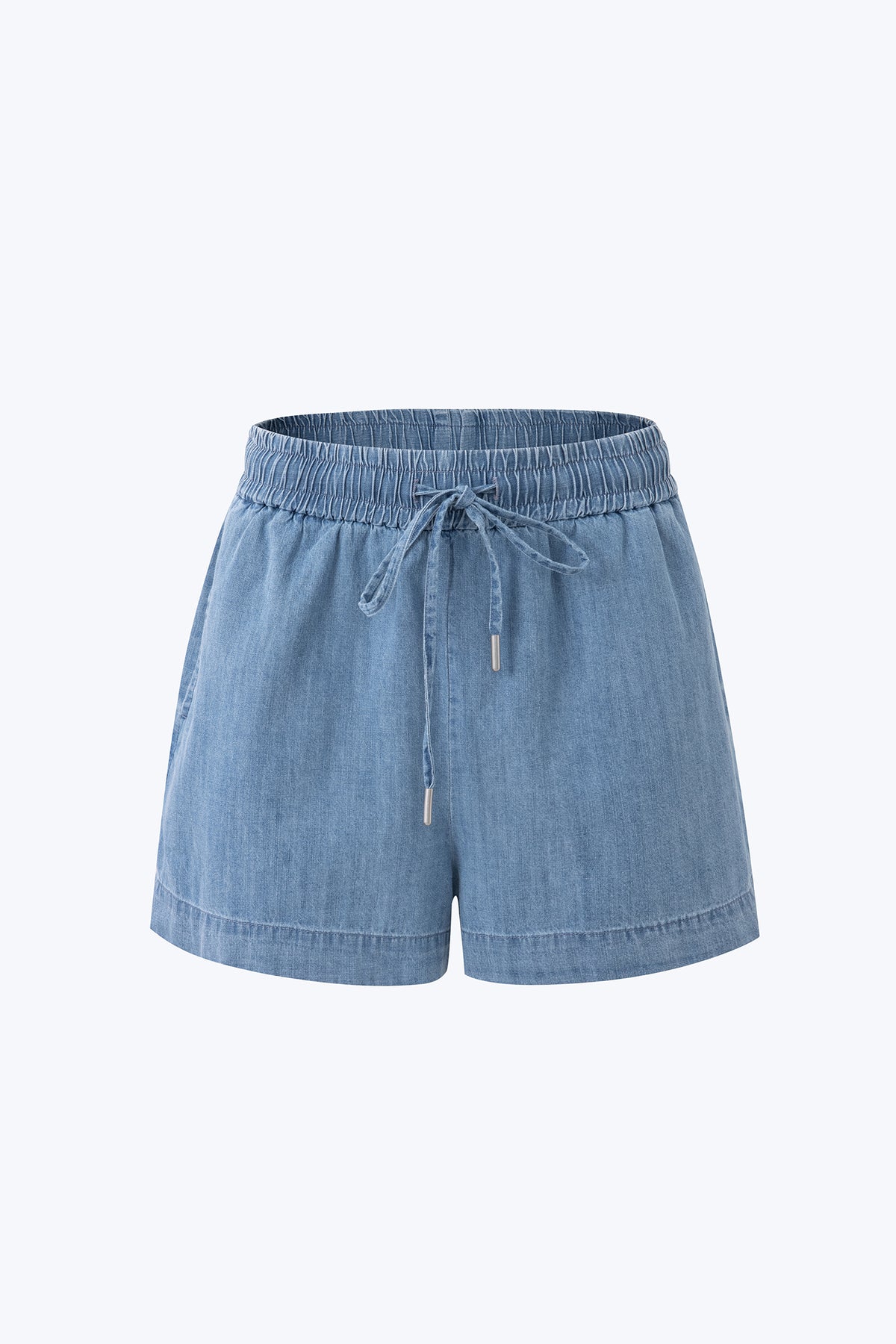 Pull-up Shorts - Denim