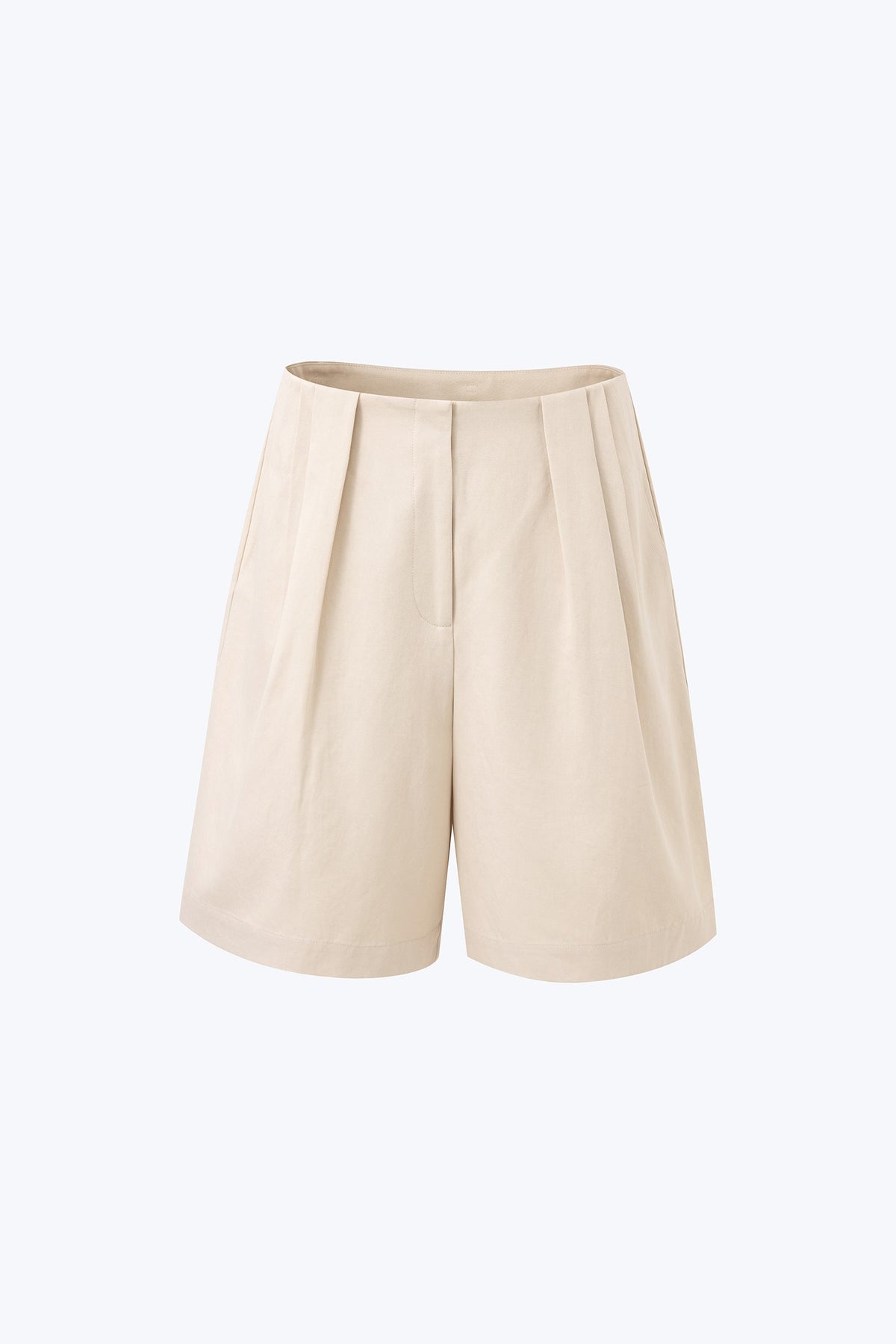 Pleated Shorts - Ecru