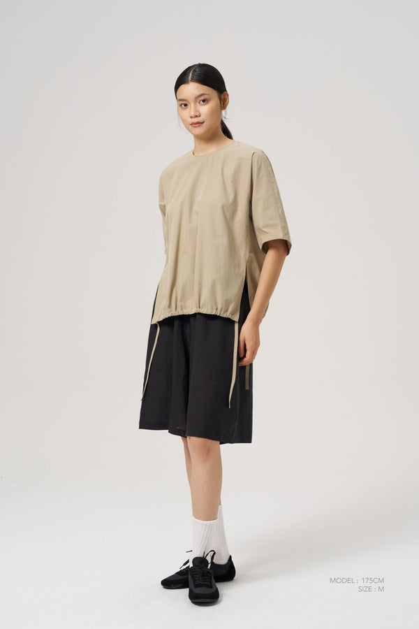 Wide Leg Shorts - Black