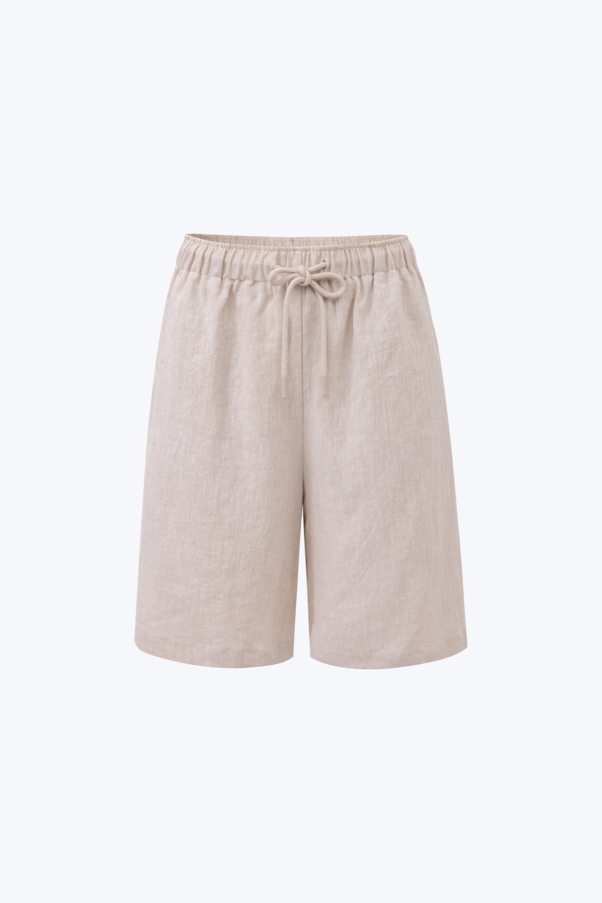 Relaxed Pull-Up Shorts - Ecru