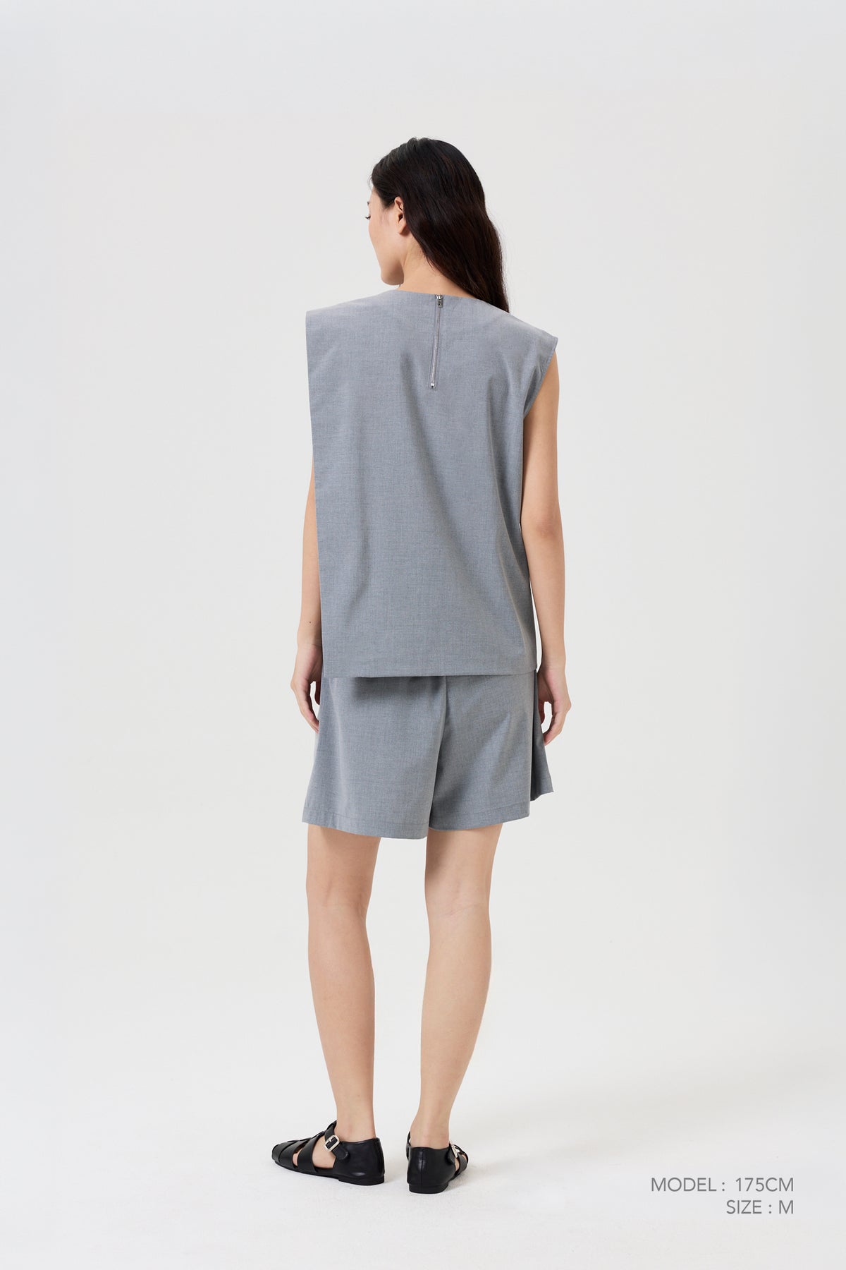 Elasticised Shorts - Hue Grey