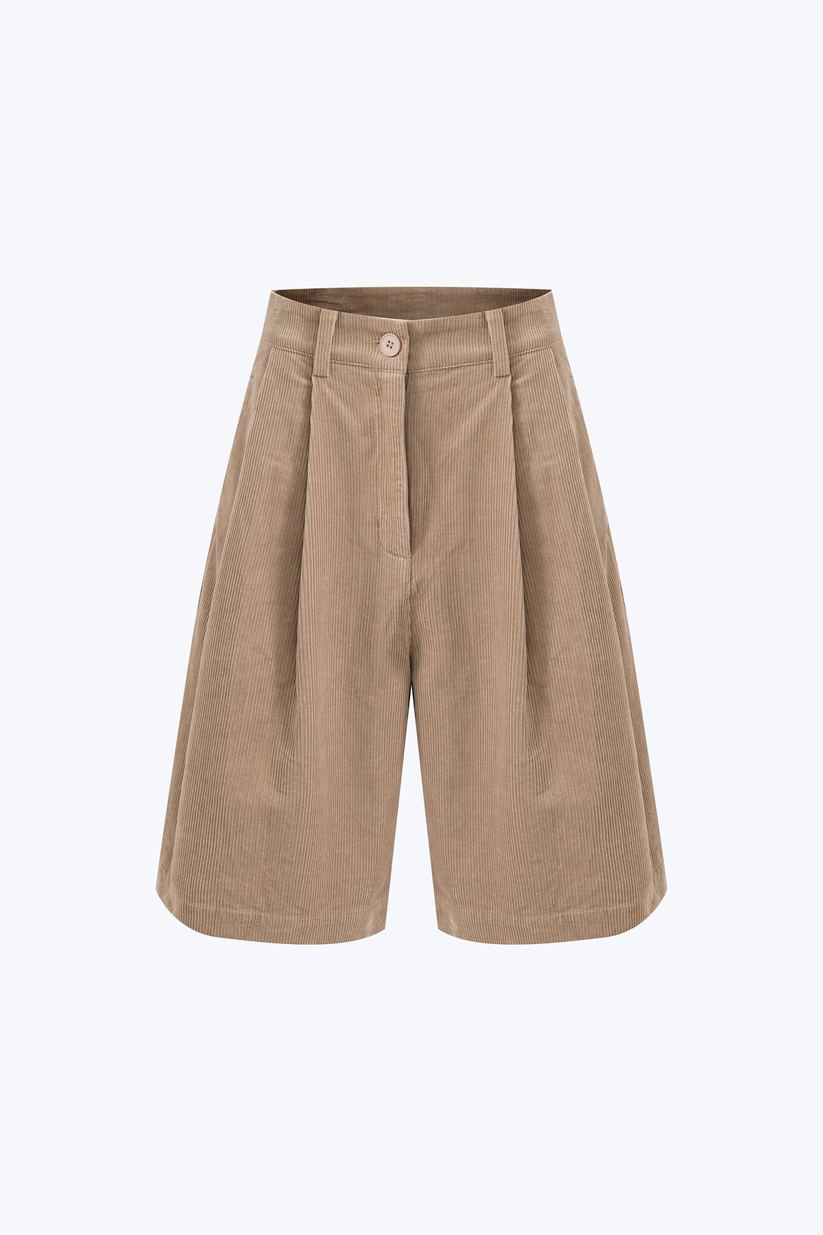 Pleated Bermudas - Khaki