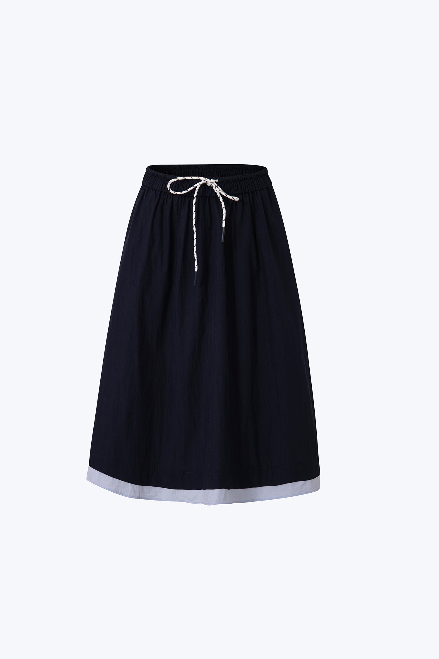 Colourblock Drawcord Skirt - Navy