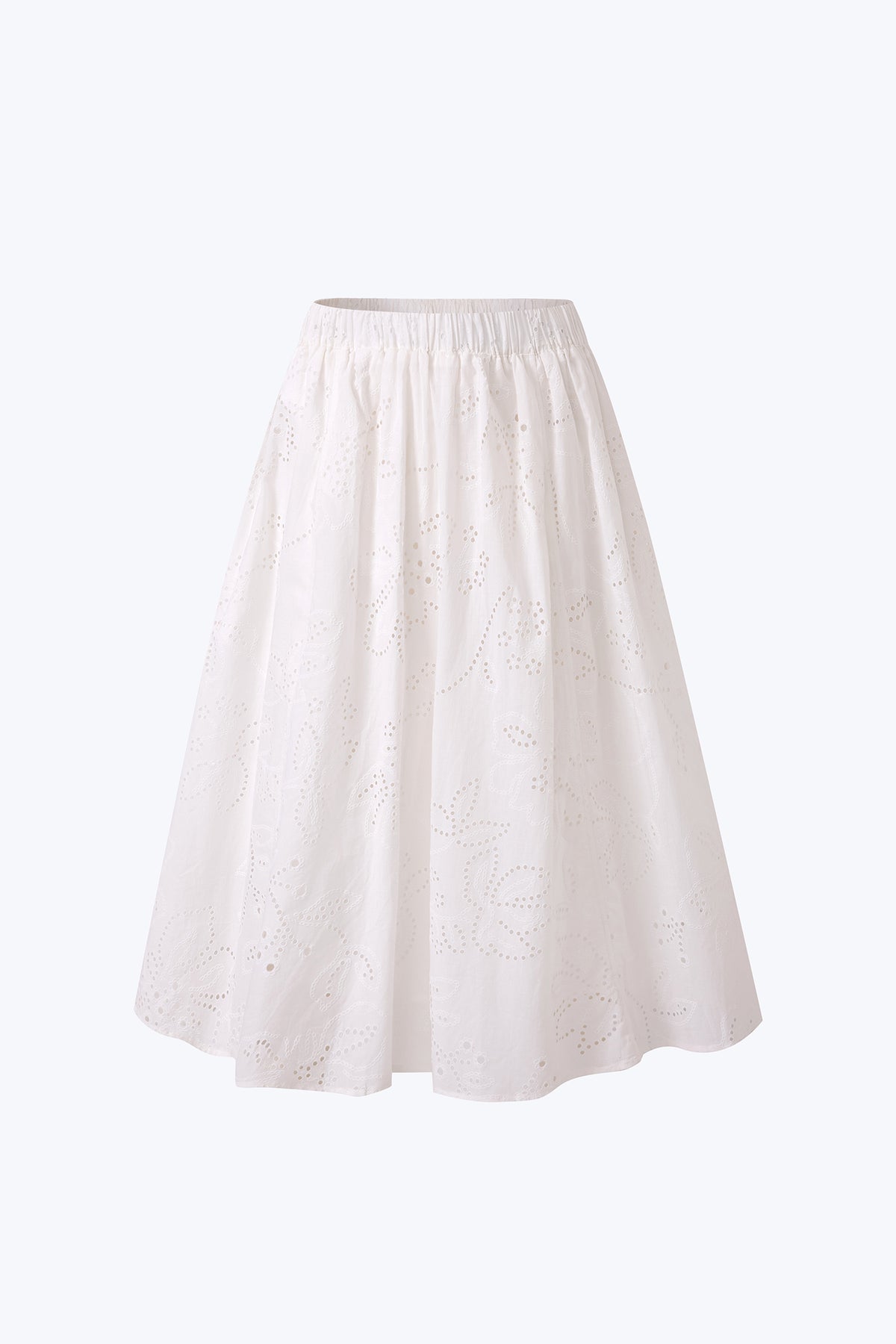 Broderie Flare Skirt - Cream