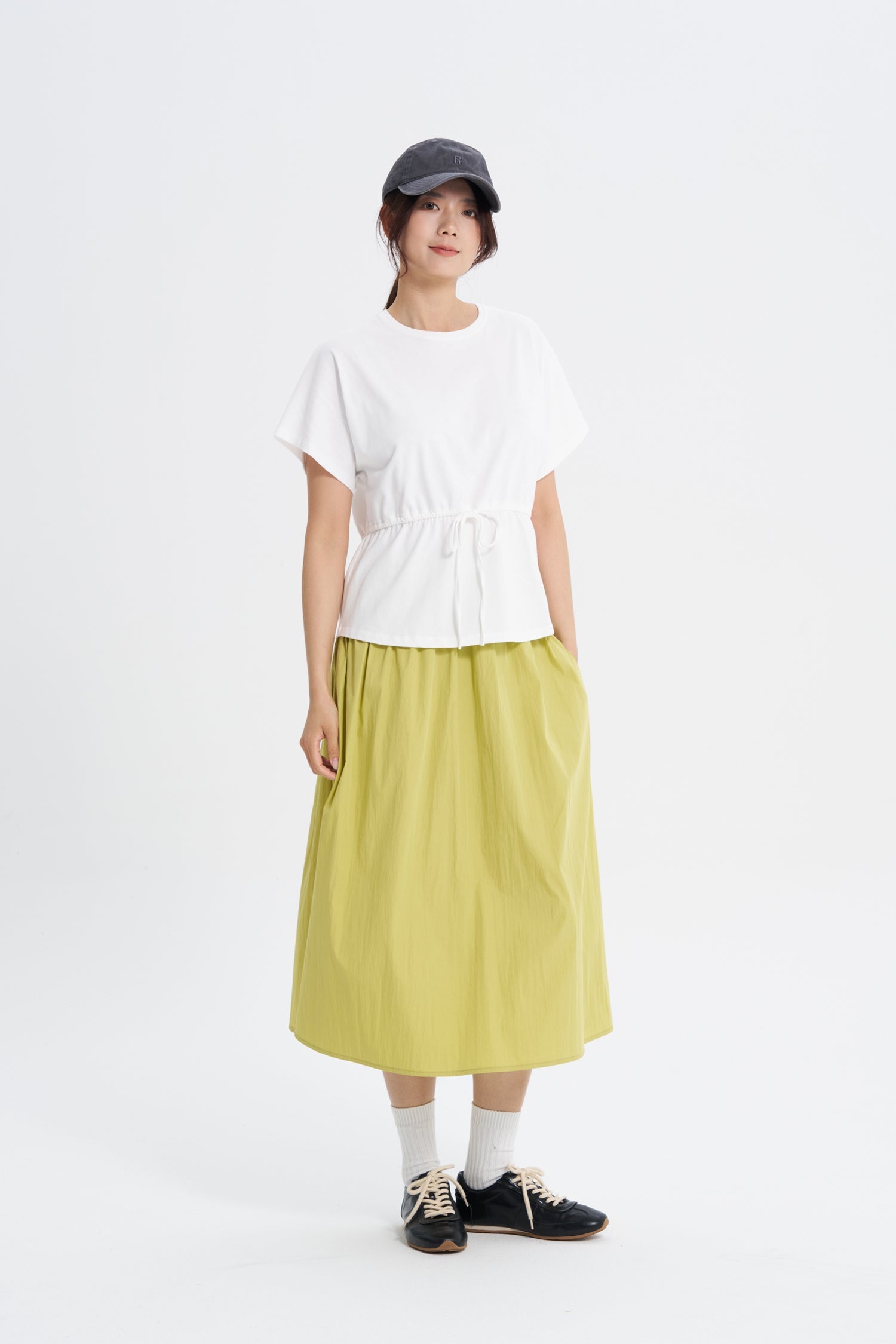 Gathered Skirt - Lime