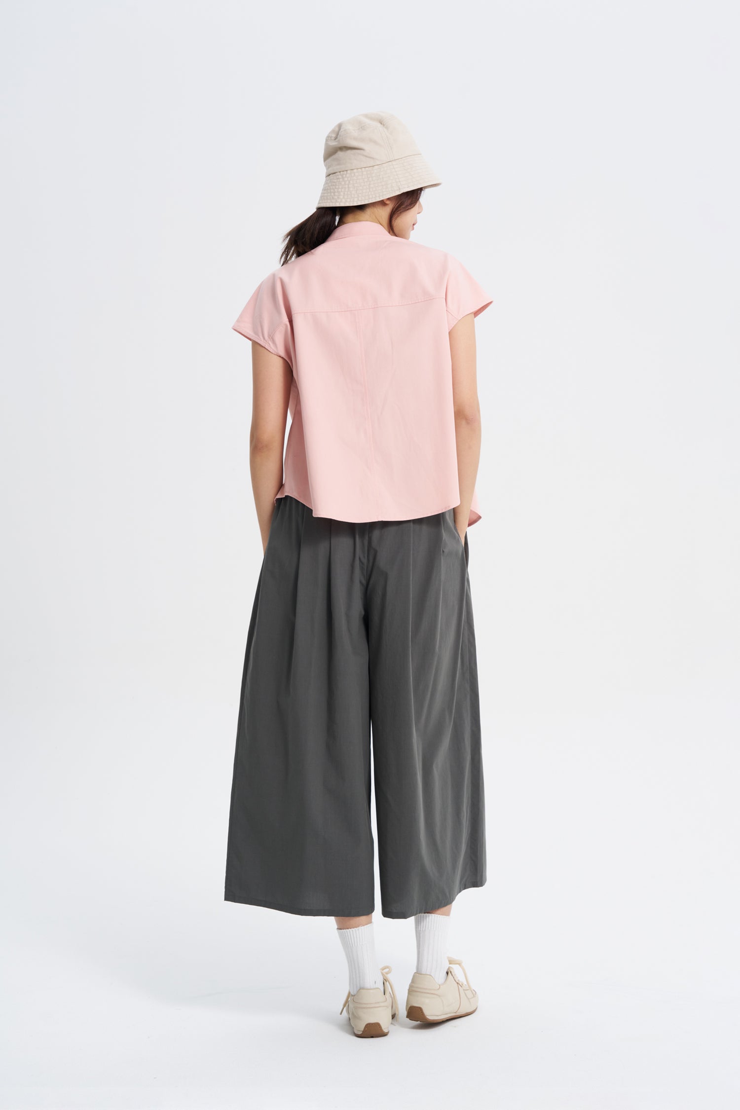 Pleated Pants - Charcoal