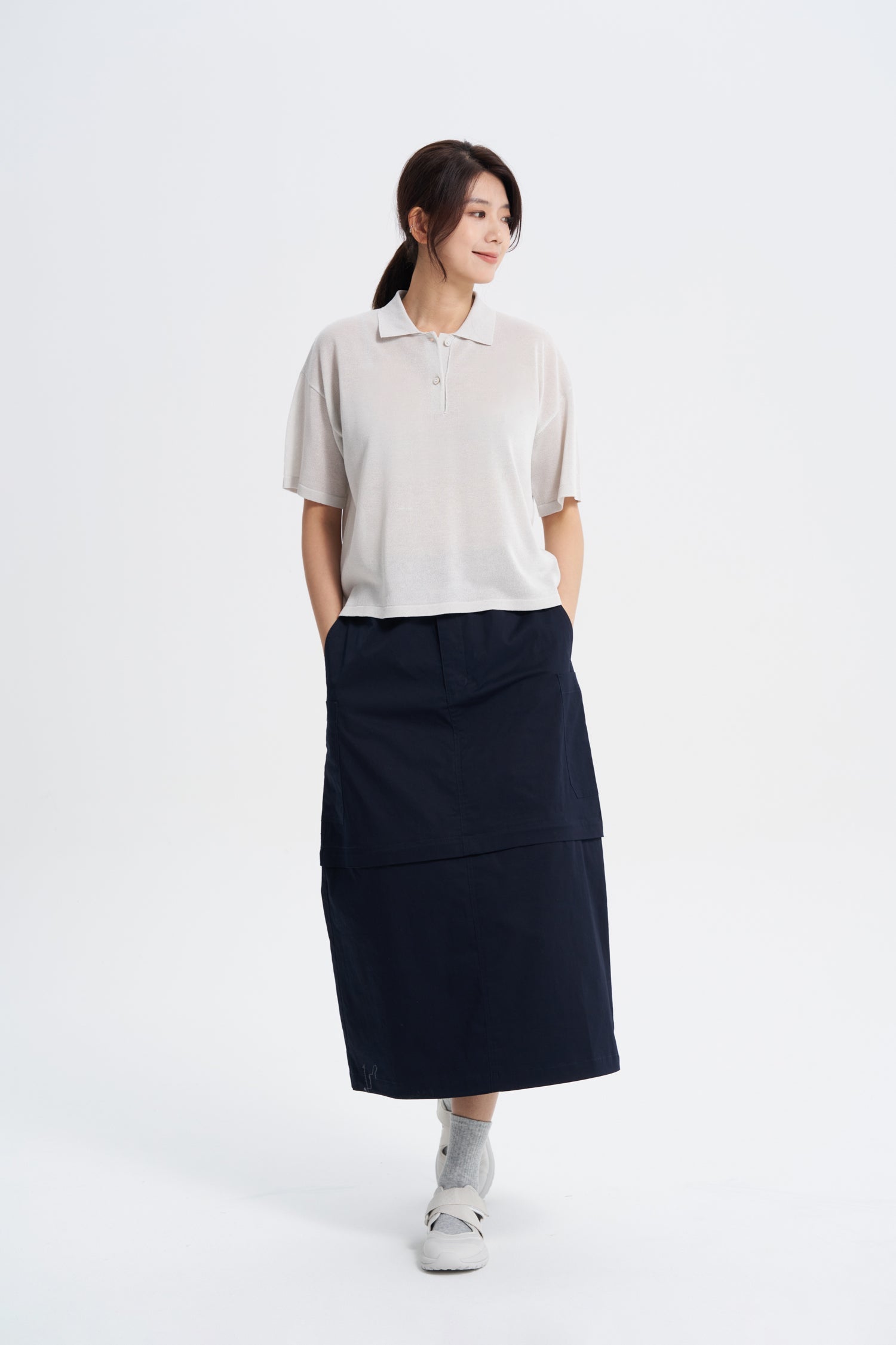 Convertible Skirt - Navy