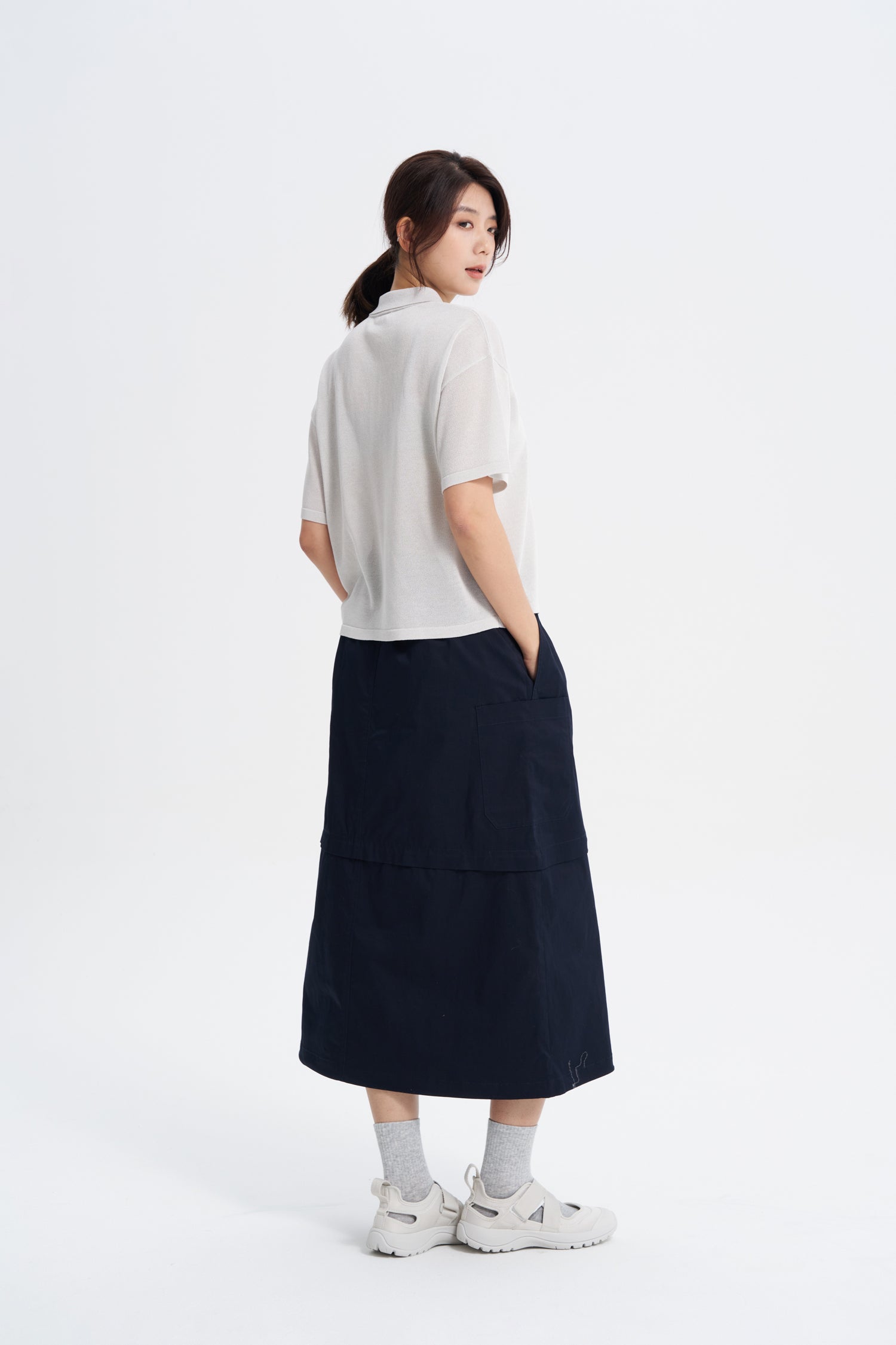 Convertible Skirt - Navy