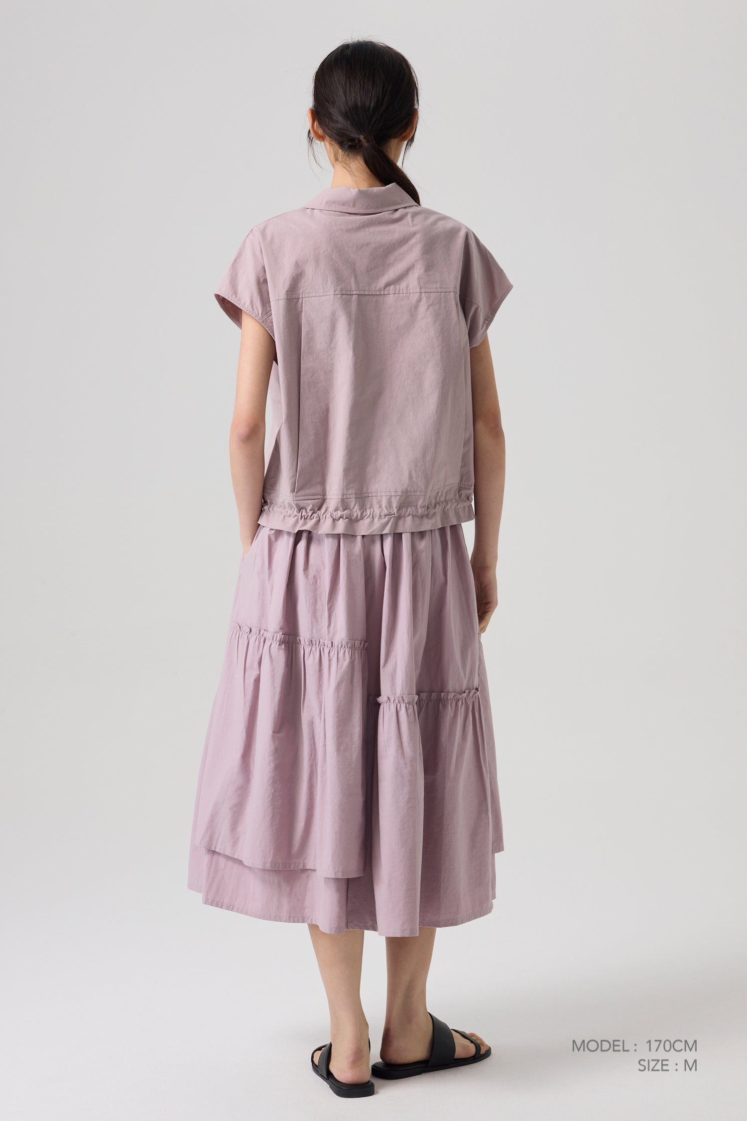 Asymmetric Ruffle Skirt - Dusk Pink