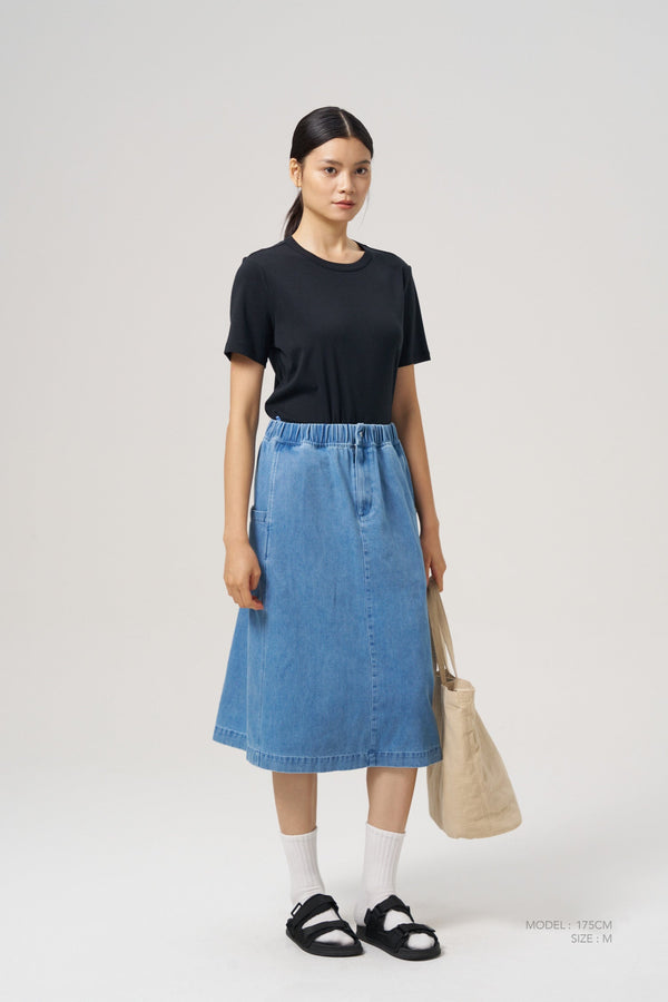 Denim Utility Skirt - Denim