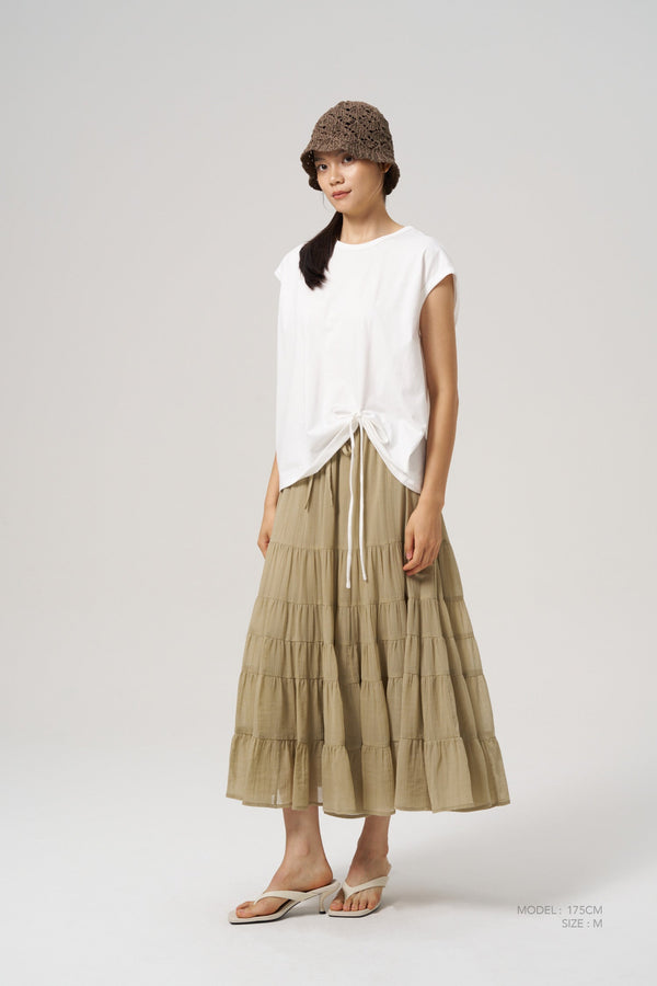 Maxi Tier Skirt - Sage