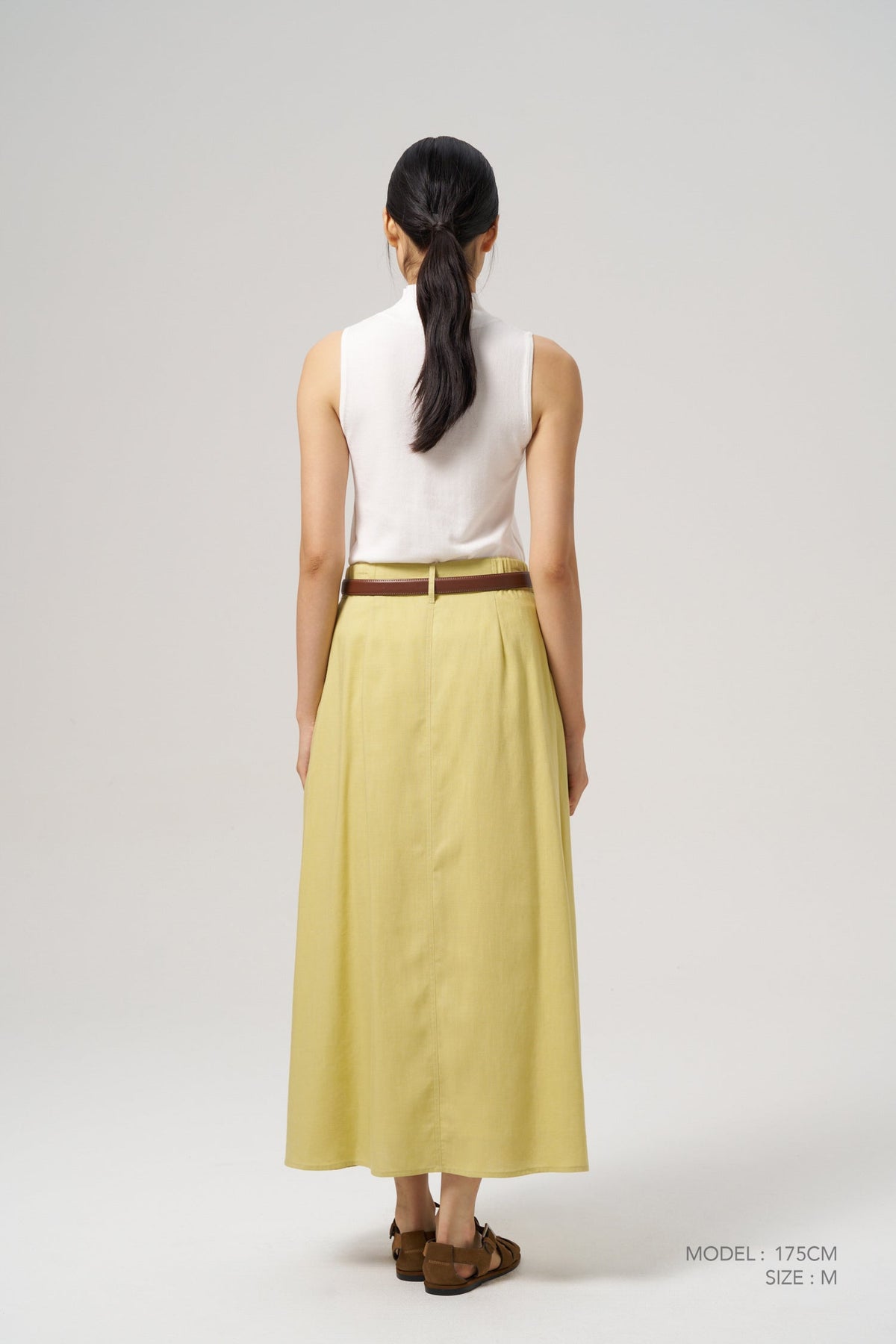 Maxi Flare Skirt - Lemon