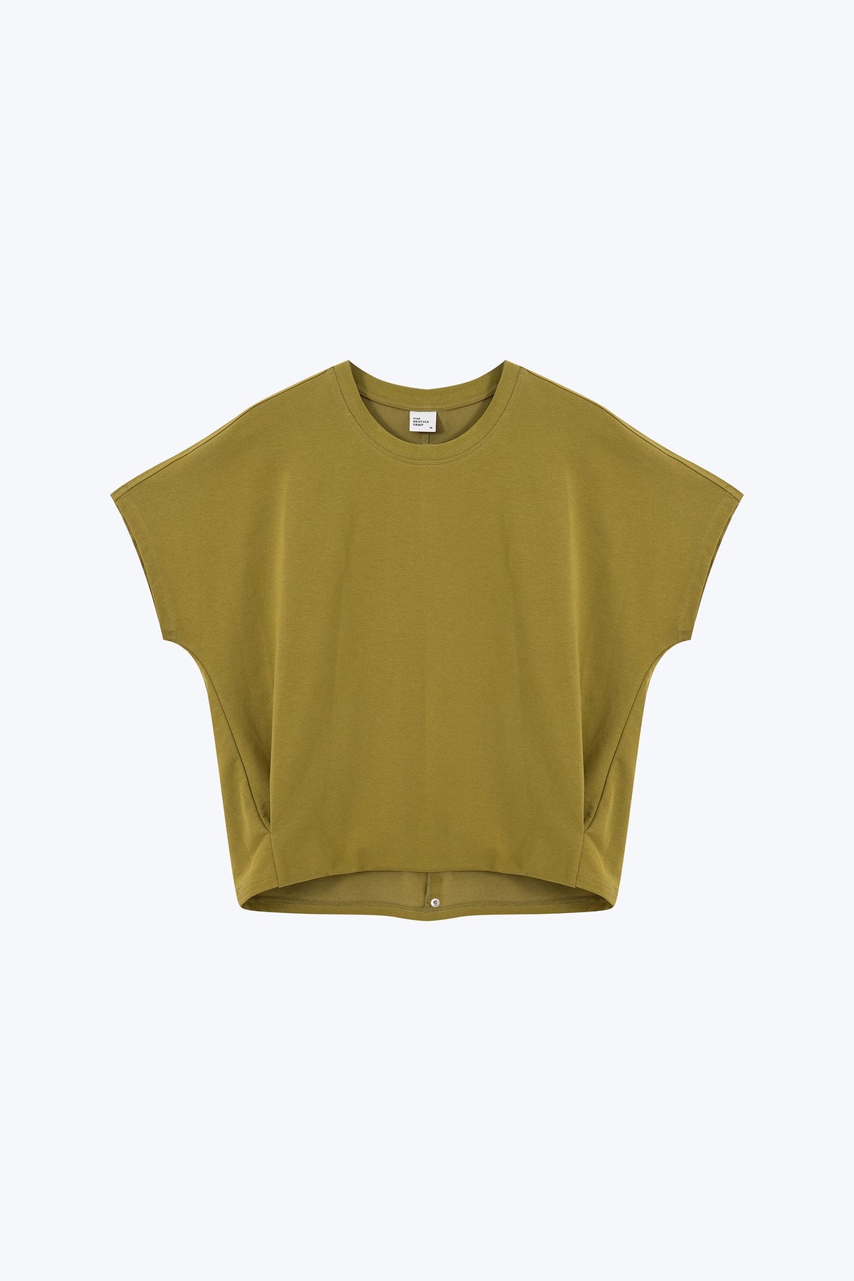 Snap Button Tee - Olive