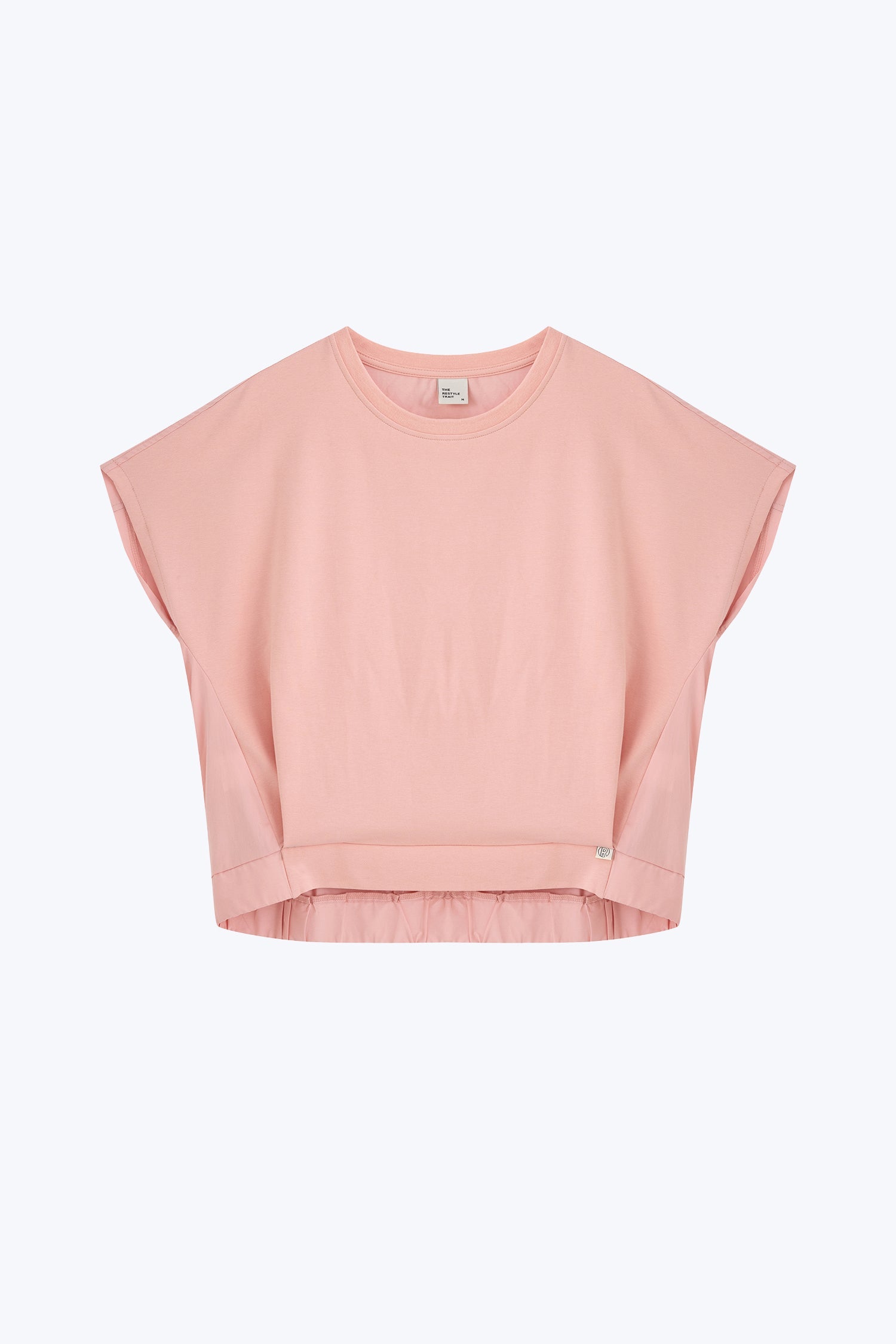 Elasticised Hem Tee - Blush