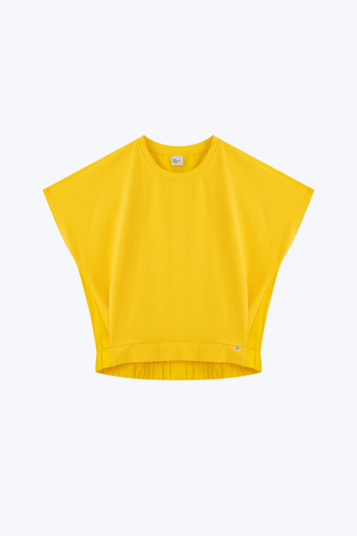 Elasticised Hem Tee - Canary