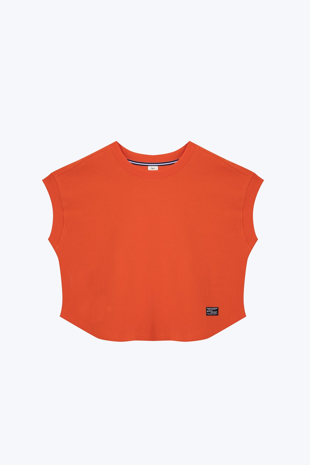 Ribbed Cuff Tee - Vermillion
