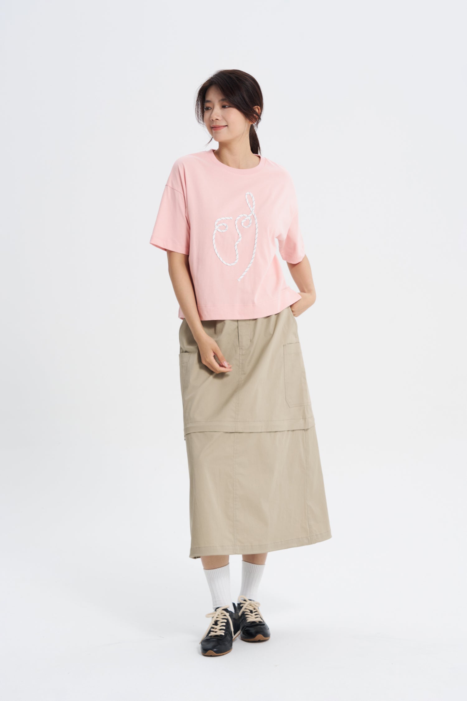 Rope Line Tee - Blush
