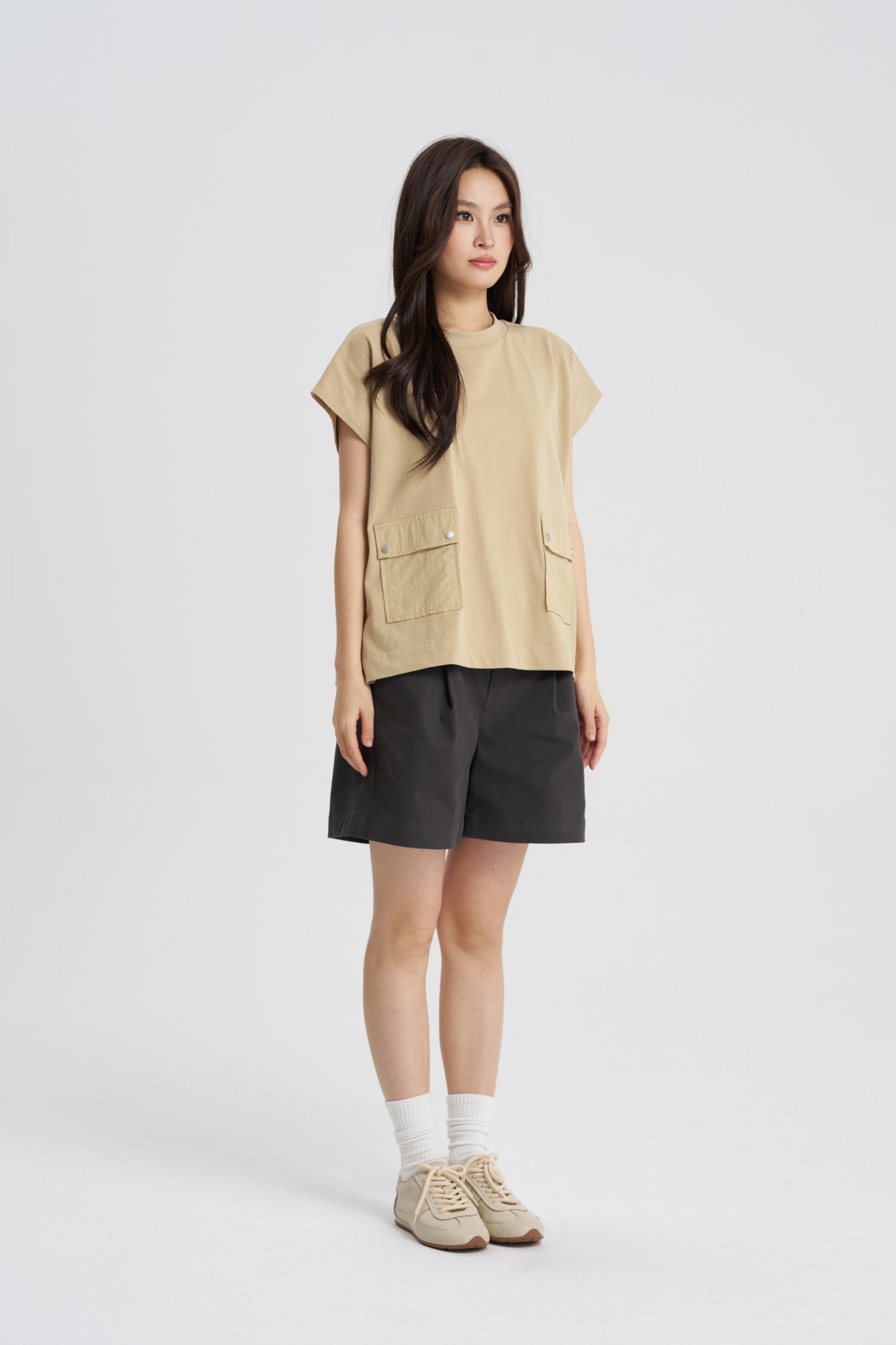 Patch Pocket Tee - Khaki
