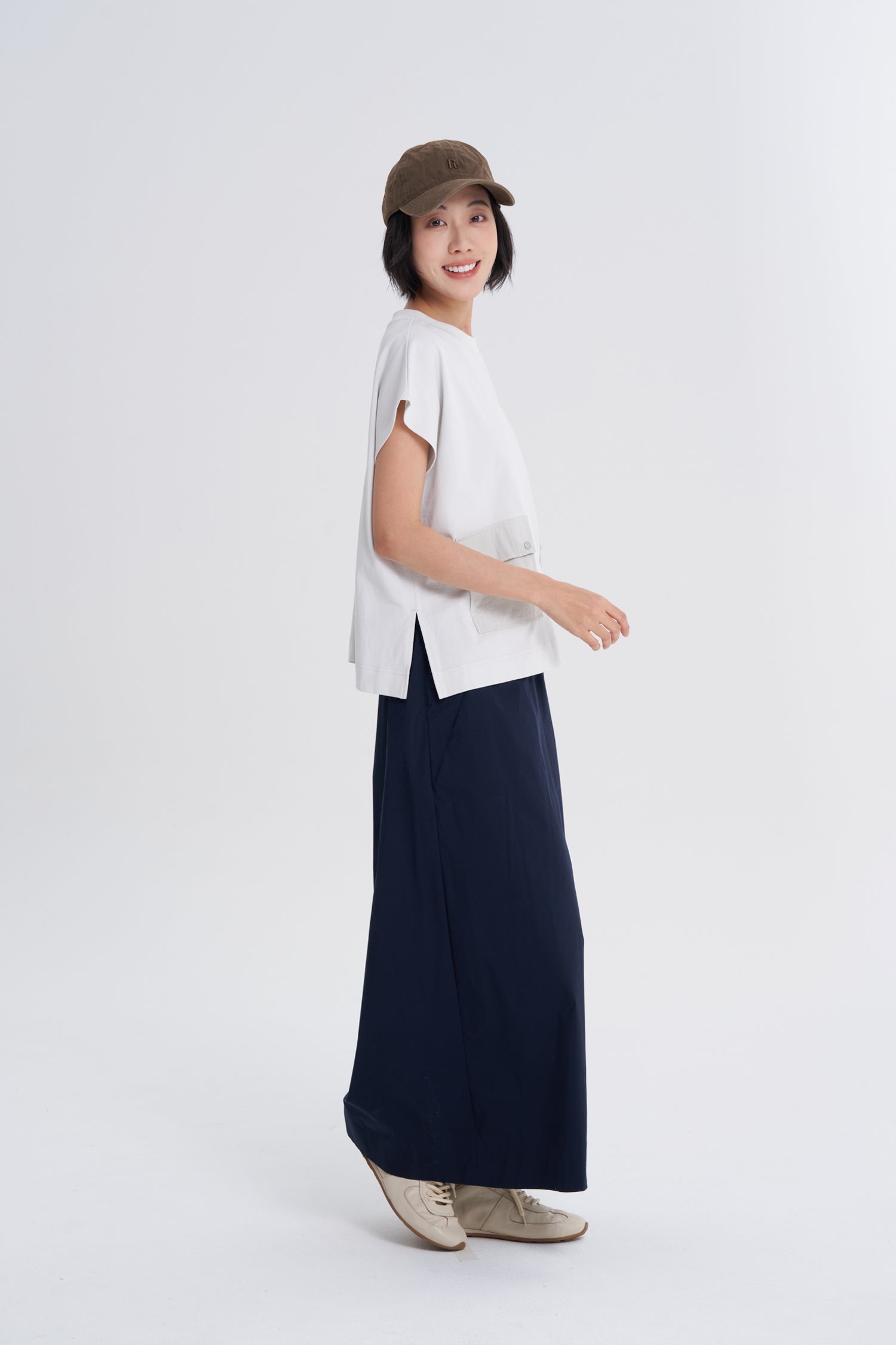 Patch Pocket Tee - Light Grey