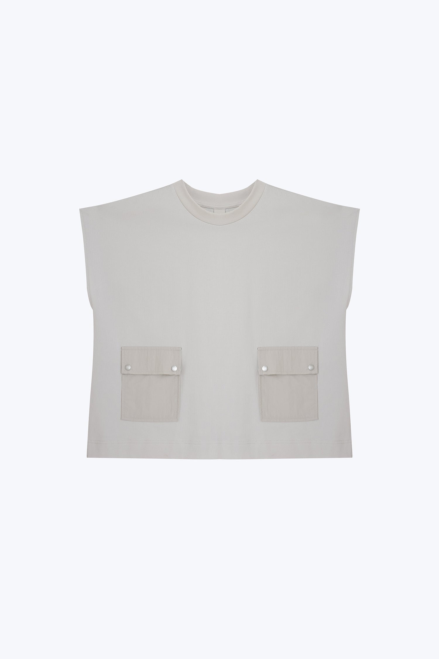 Patch Pocket Tee - Light Grey