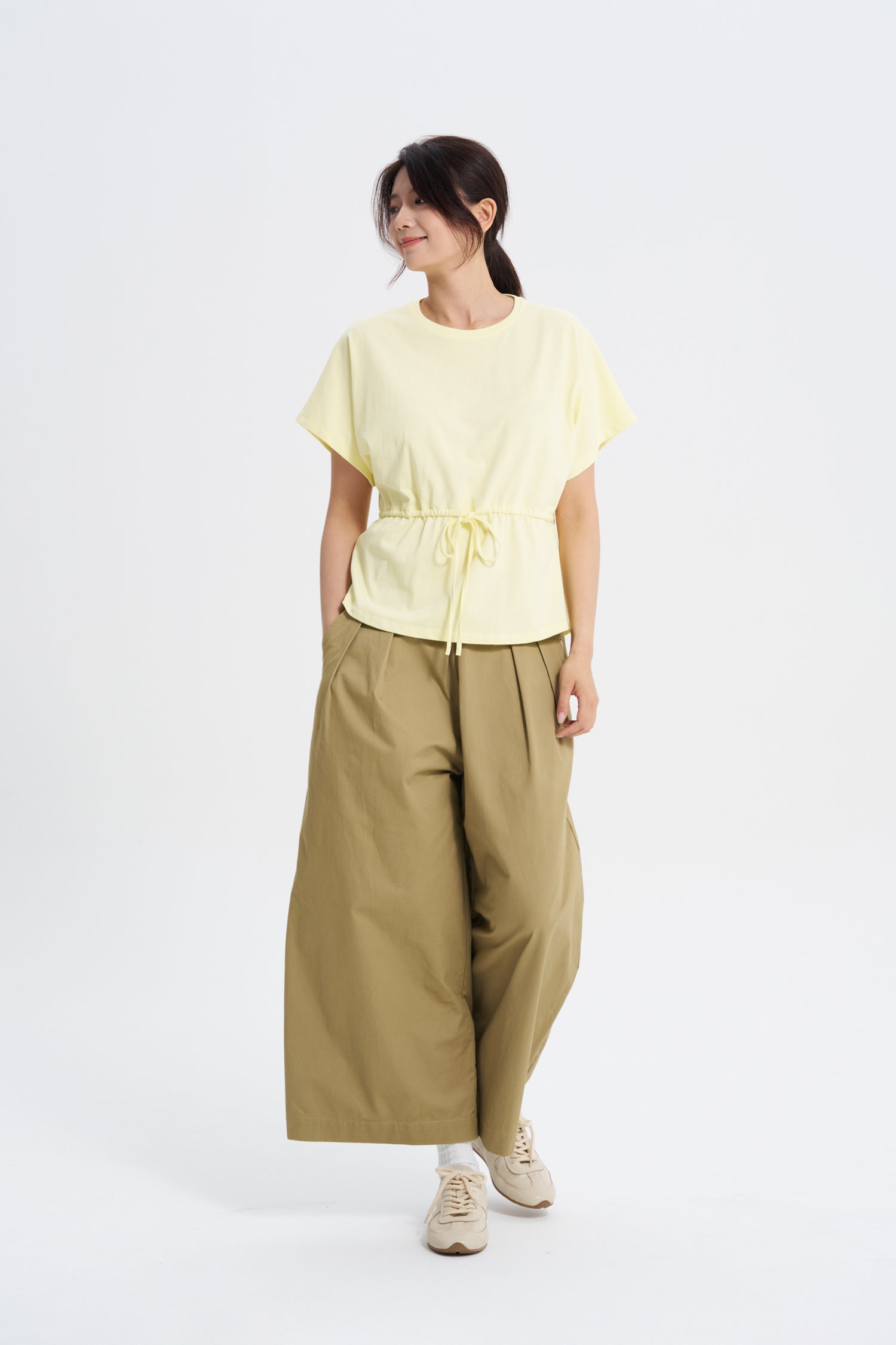 Drawstring Tee - Butter