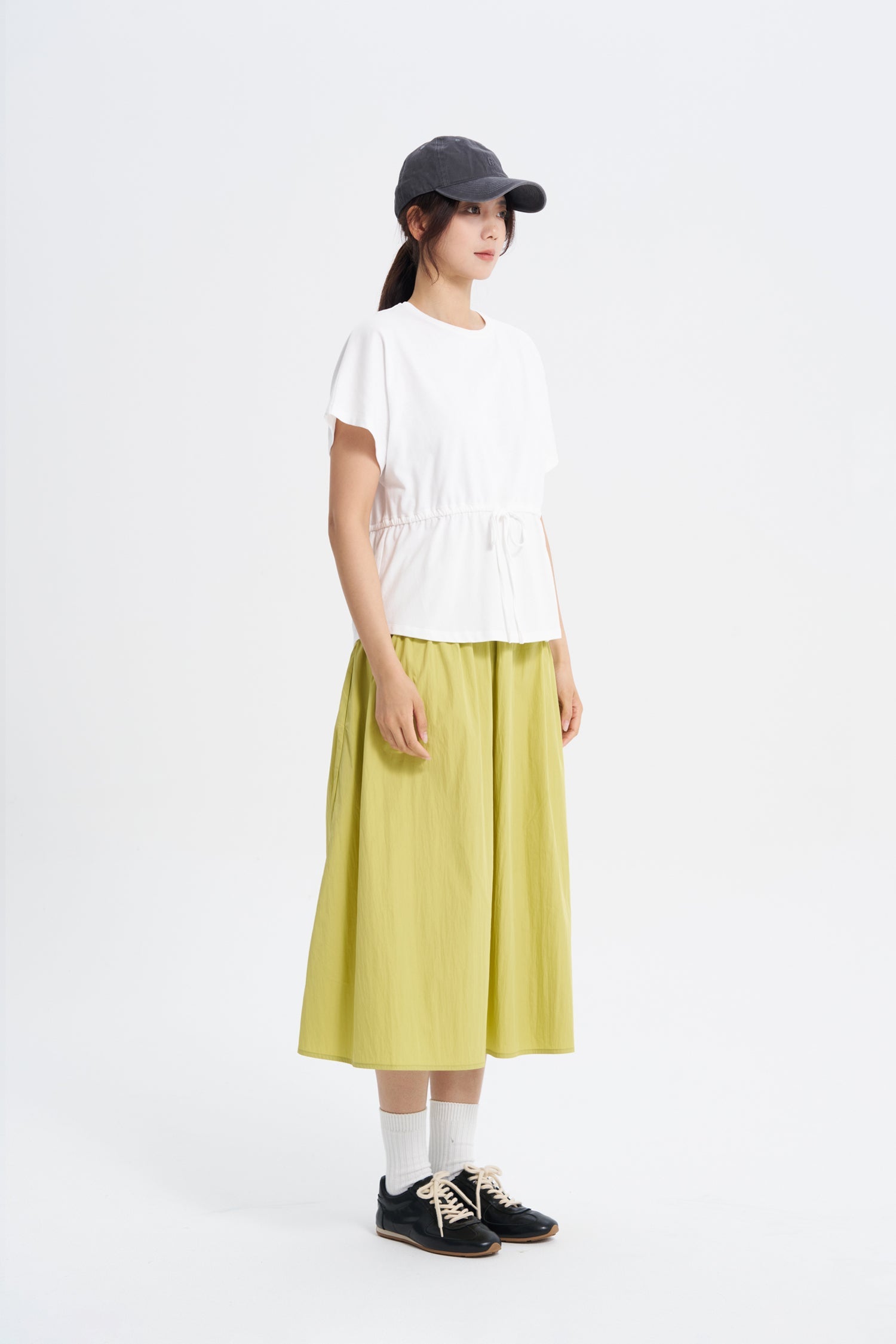 Drawstring Tee - Cream