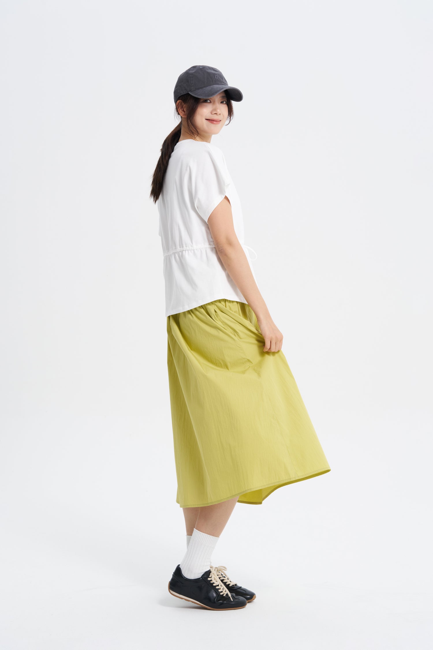 Drawstring Tee - Cream