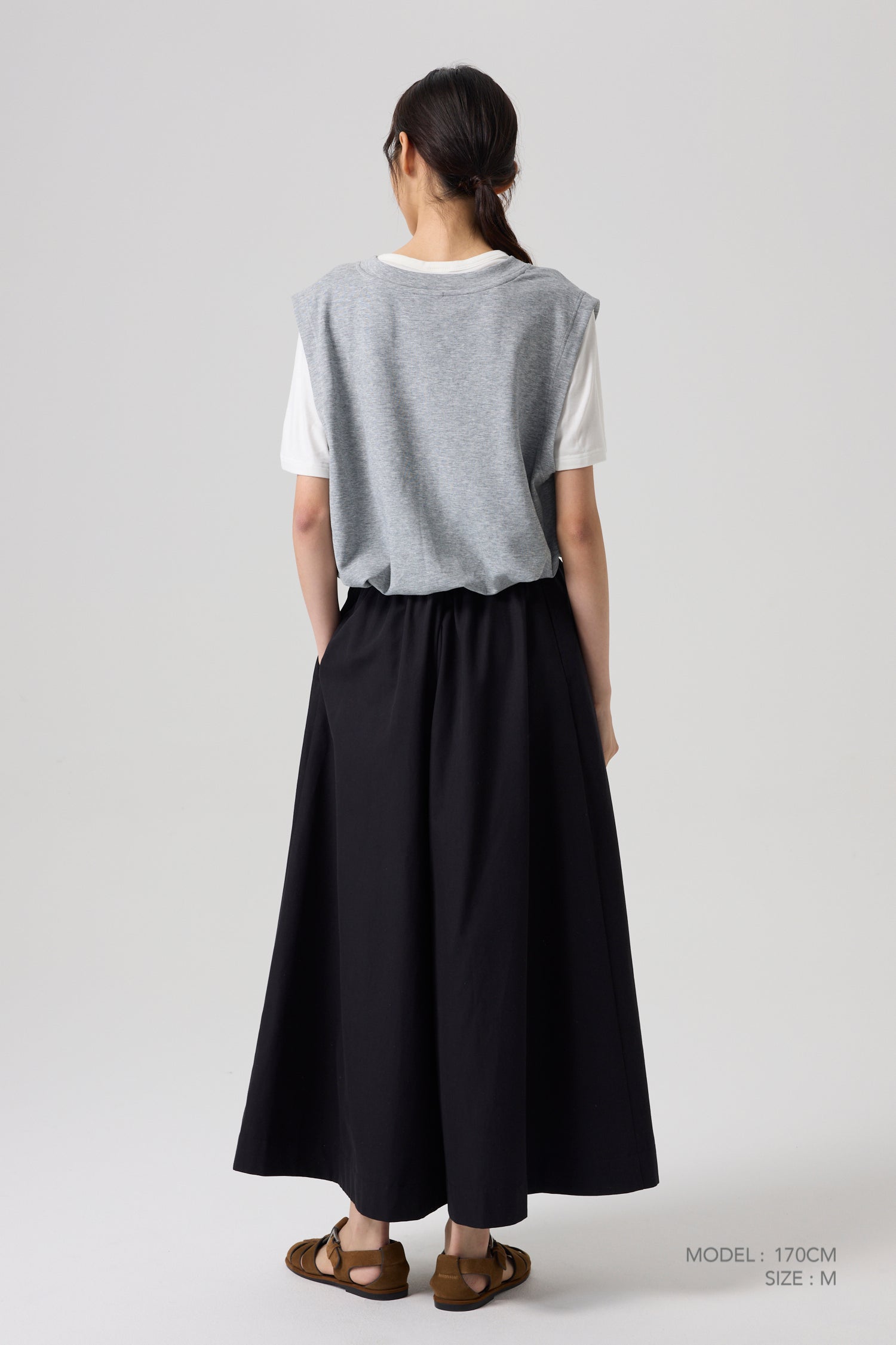 Double Layer Tee - Hue Grey