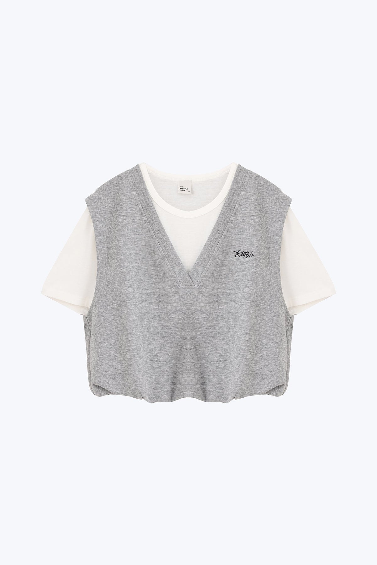 Double Layer Tee - Hue Grey