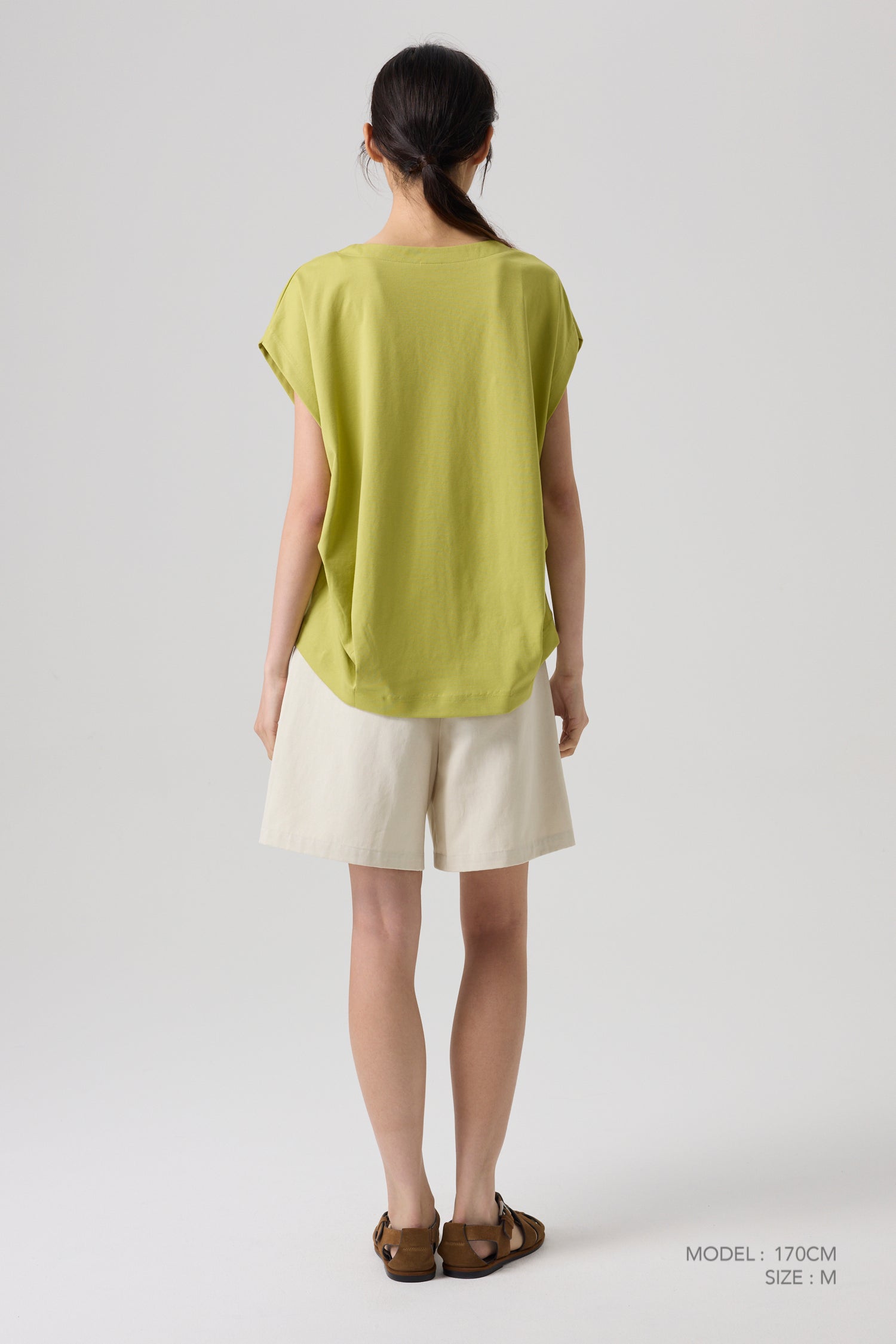 Darted Hem Tee - Lime