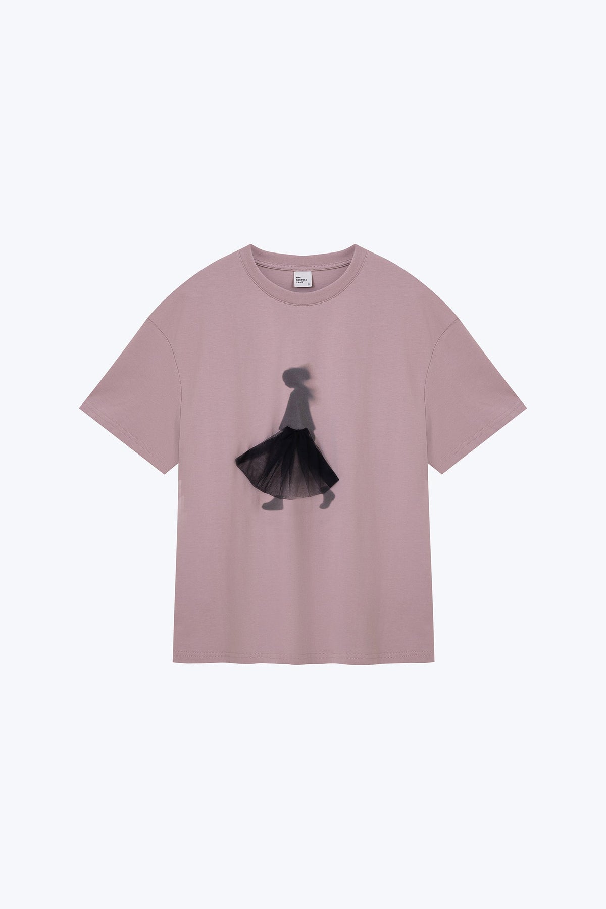 Mesh Silhouette Tee - Dusk Pink