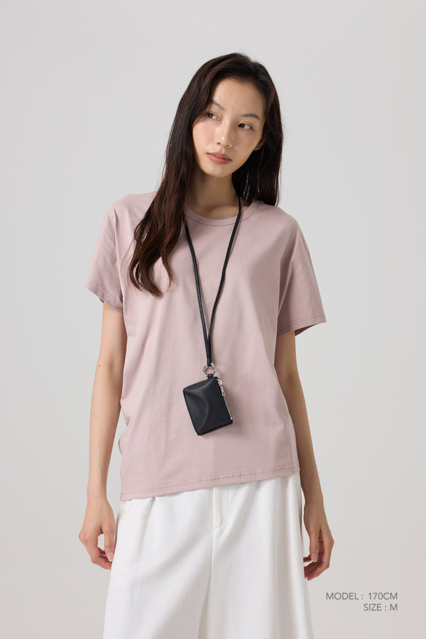 Asymmetric Tee - Dusk Pink