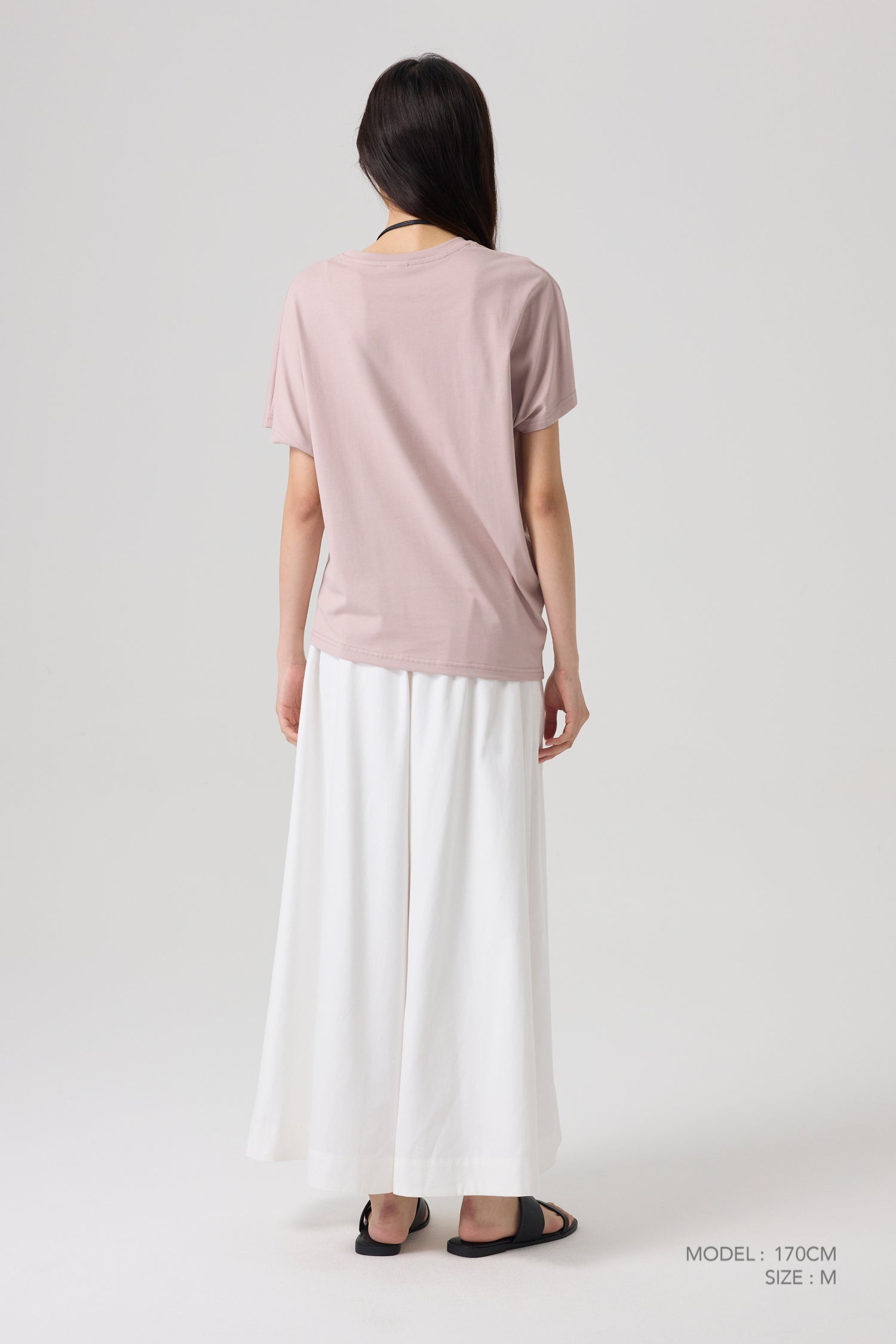 Asymmetric Tee - Dusk Pink