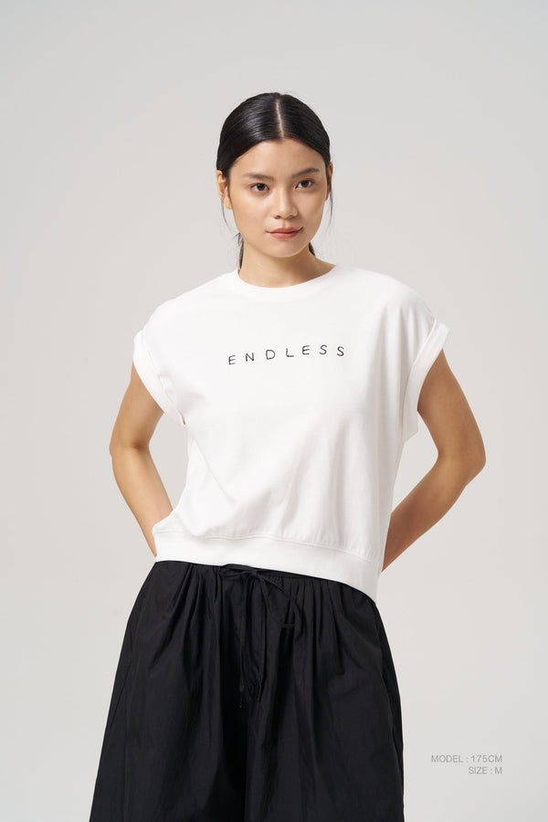 Embroidery Tee - Cream