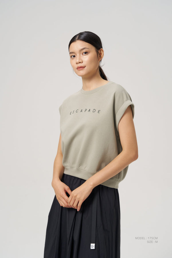 Embroidery Tee - Sage
